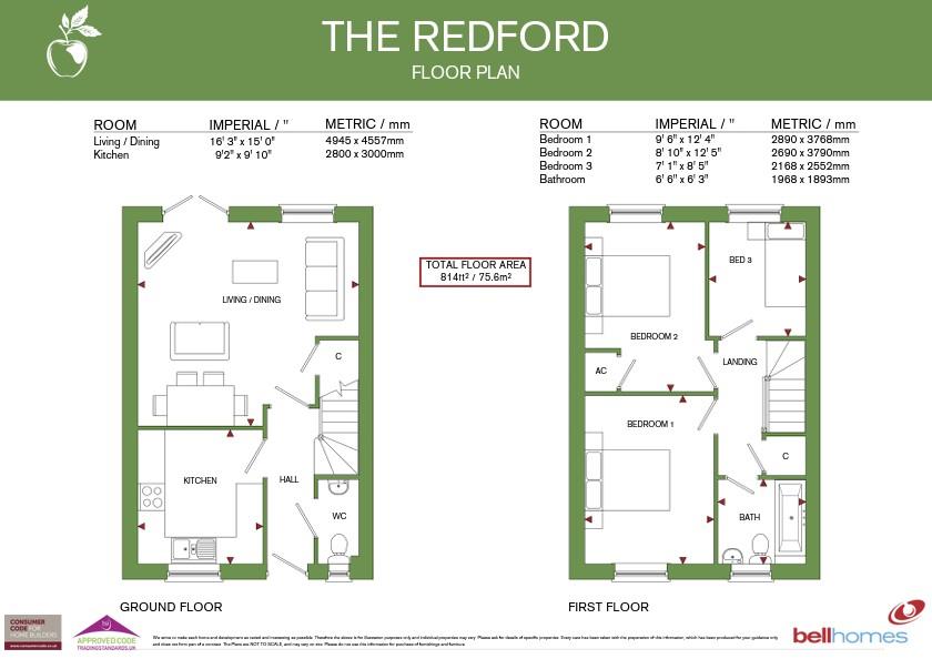 Plot 22, The Redford (LC), Bramley Drive, Hereford floorplan