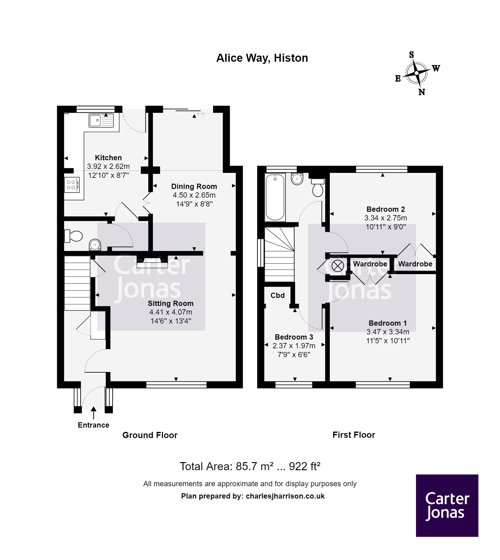 3 Bedrooms Semi-detached house for sale in Alice Way, Histon, Cambridge CB24