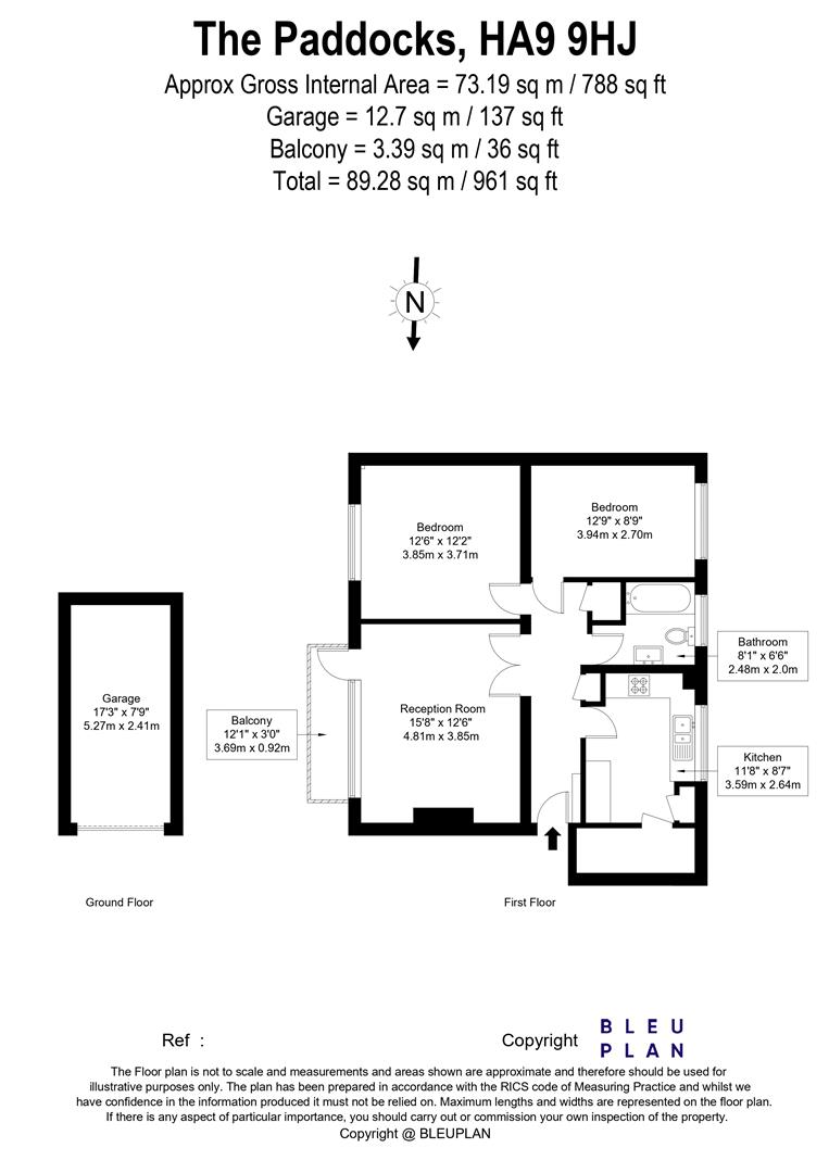 52, The Paddocks, Wembley floorplan