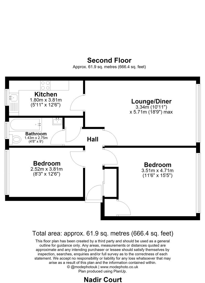 6 Nadir Court, Blake Hall Road, Wanstead floorplan