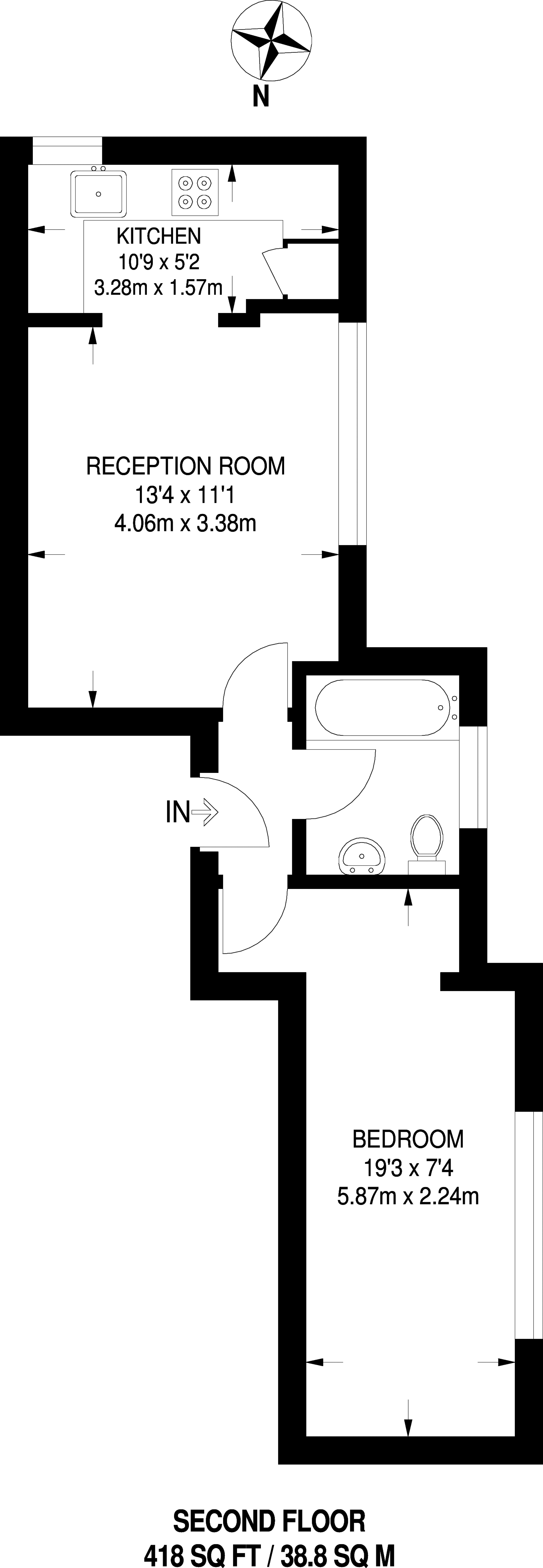 1 Bedrooms Flat for sale in Cedars Road, Clapham SW4
