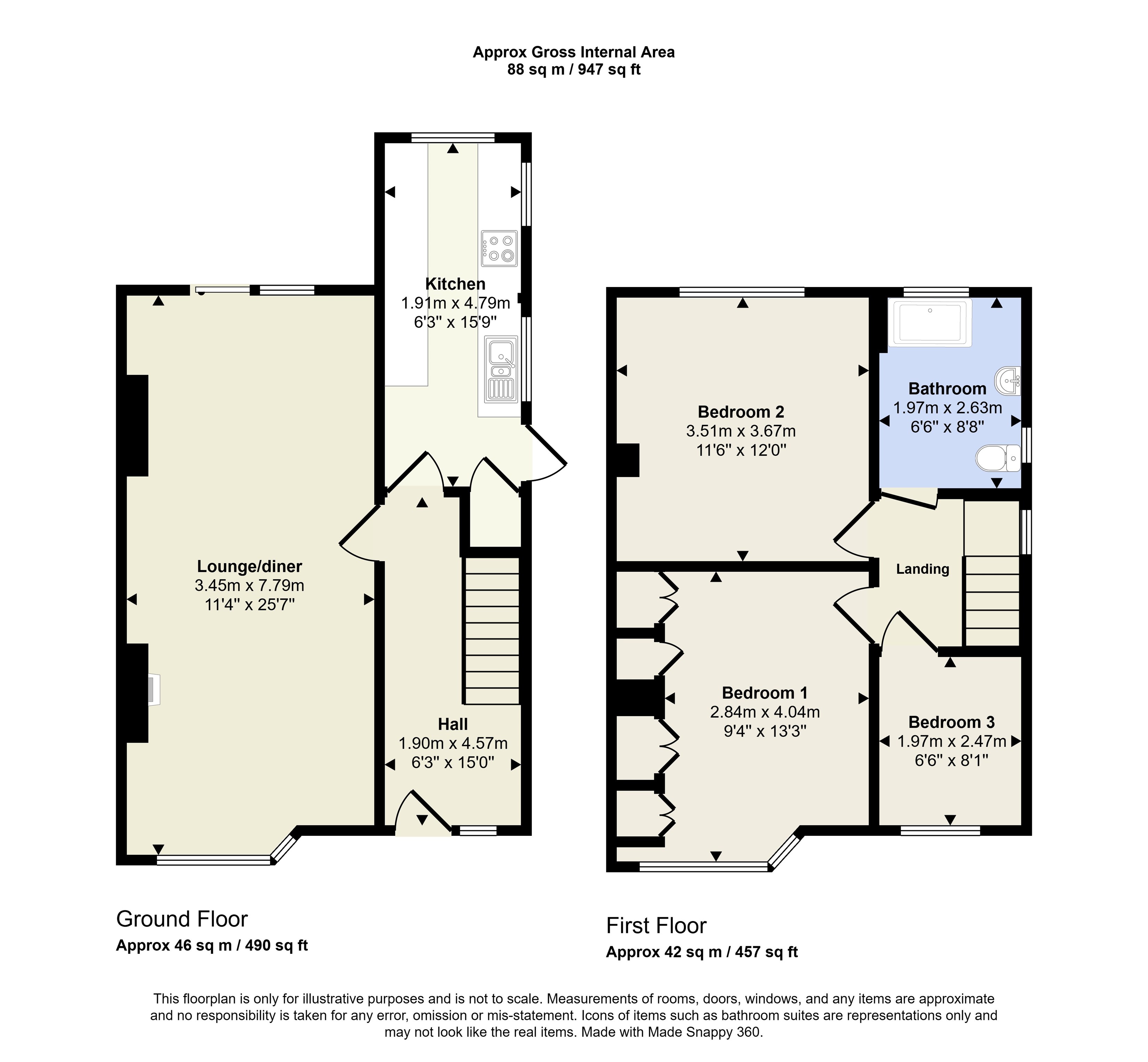 78, Charles Avenue, Beeston, Nottingham floorplan