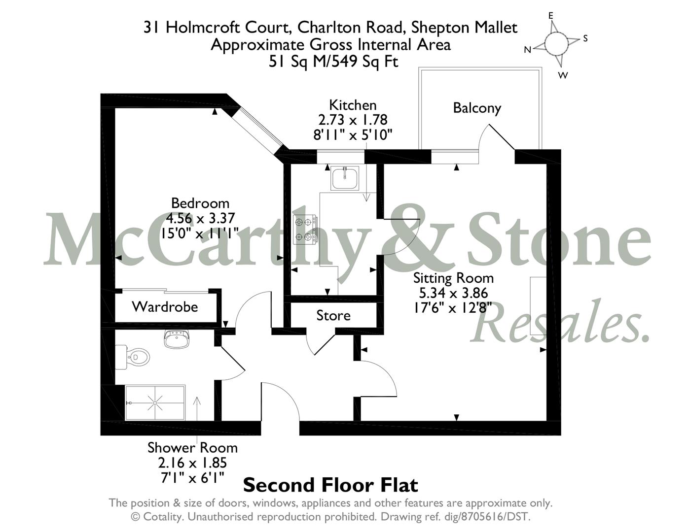 31 Holmcroft Court, Charlton Road, Shepton Mallet floorplan