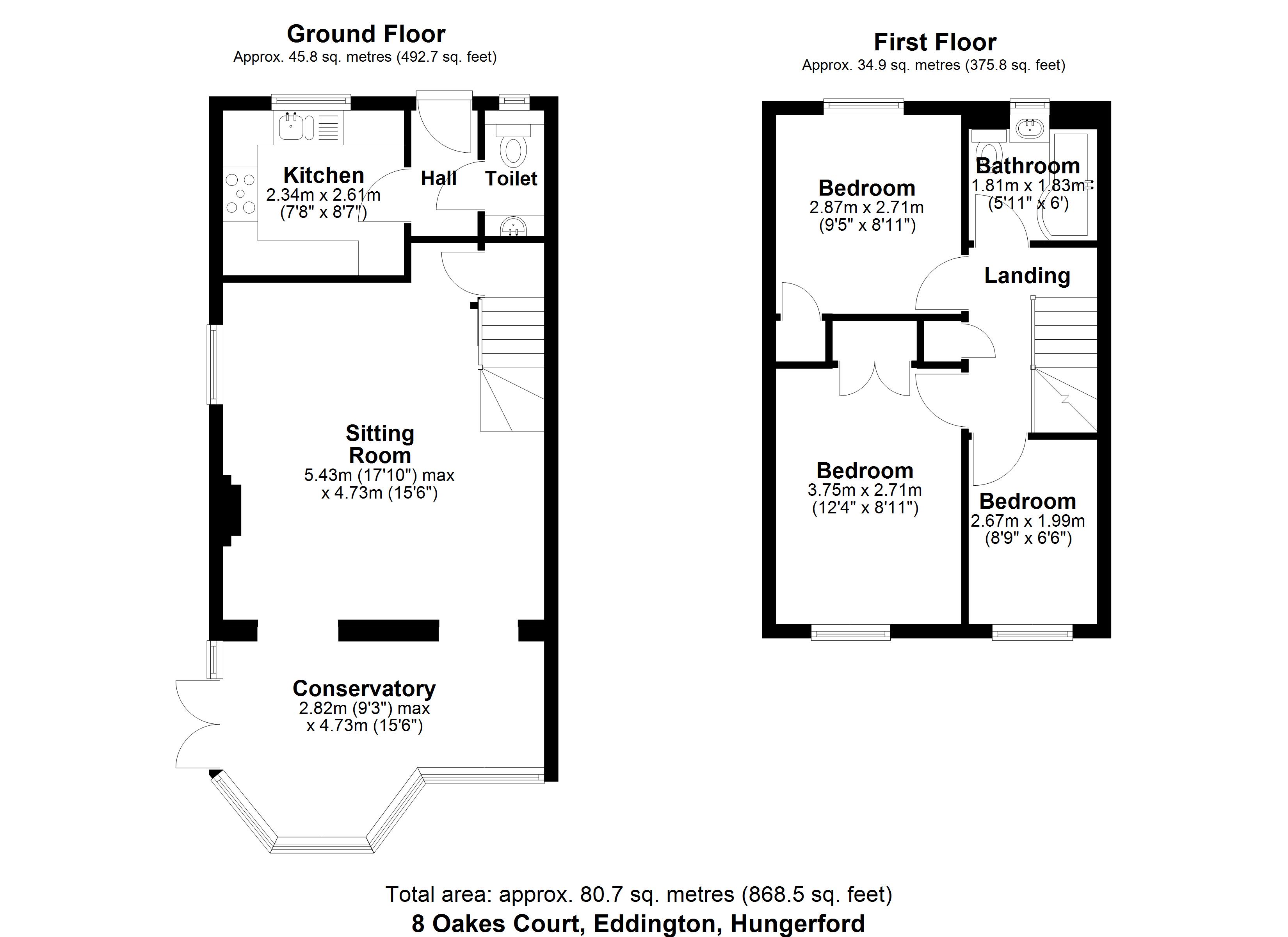 8, Oakes Court, Hungerford floorplan