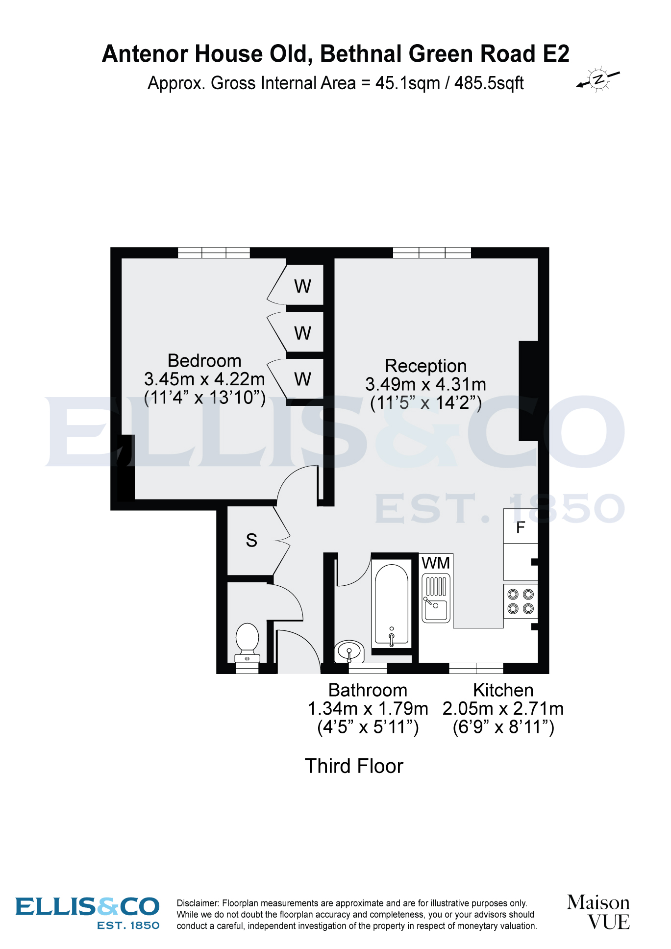 34,, Antenor House, London floorplan