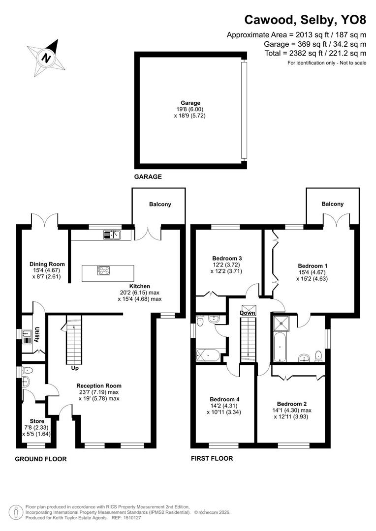 26, Bishopdyke Road, Cawood floorplan