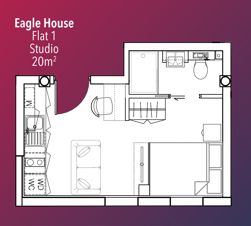 0 Bedrooms Studio to rent in Eagle House, Salford, Manchester M3