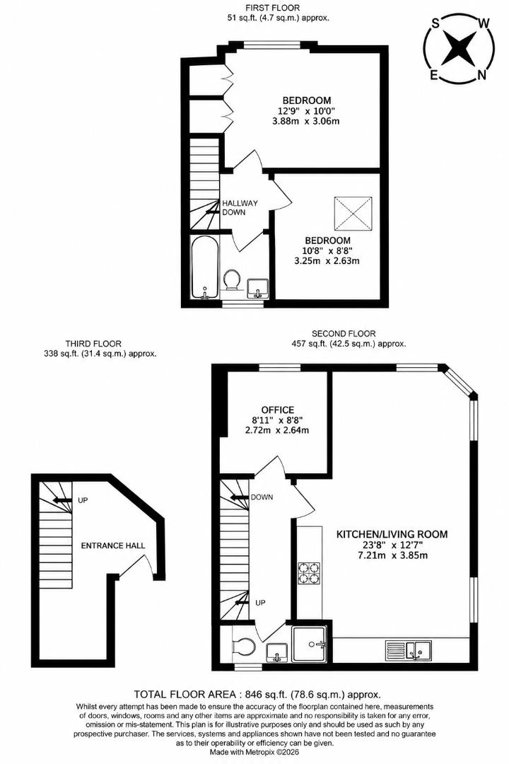 Flat B, 193, Hackney Road, London floorplan