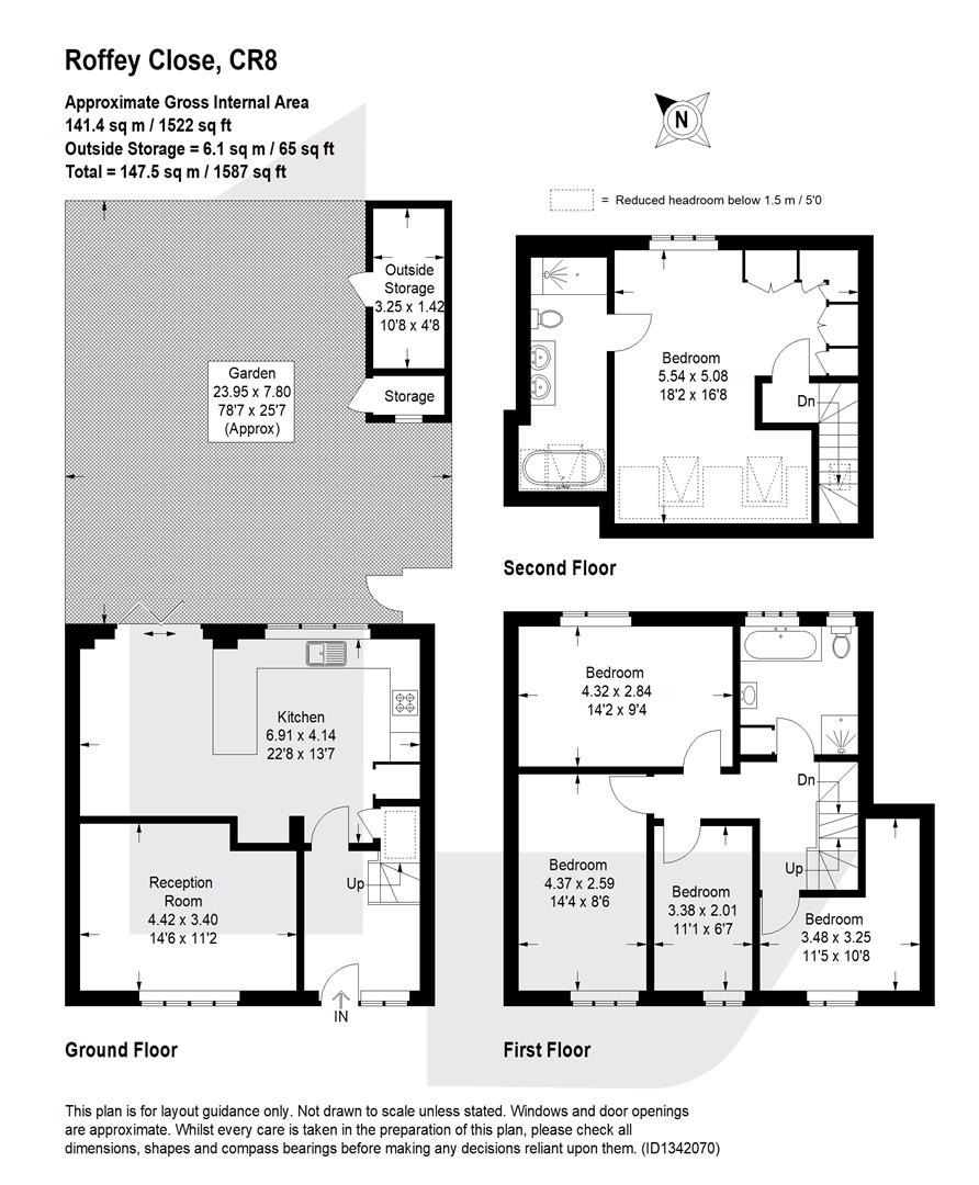 16, Roffey Close, Purley floorplan