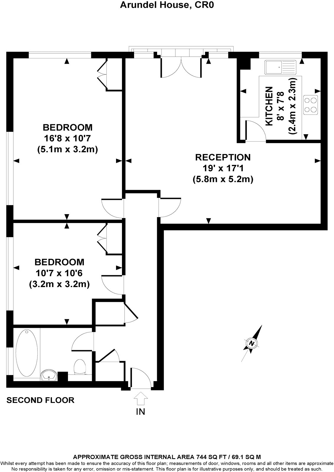 Heathfield Road, CROYDON, Surrey, CR0 floorplan