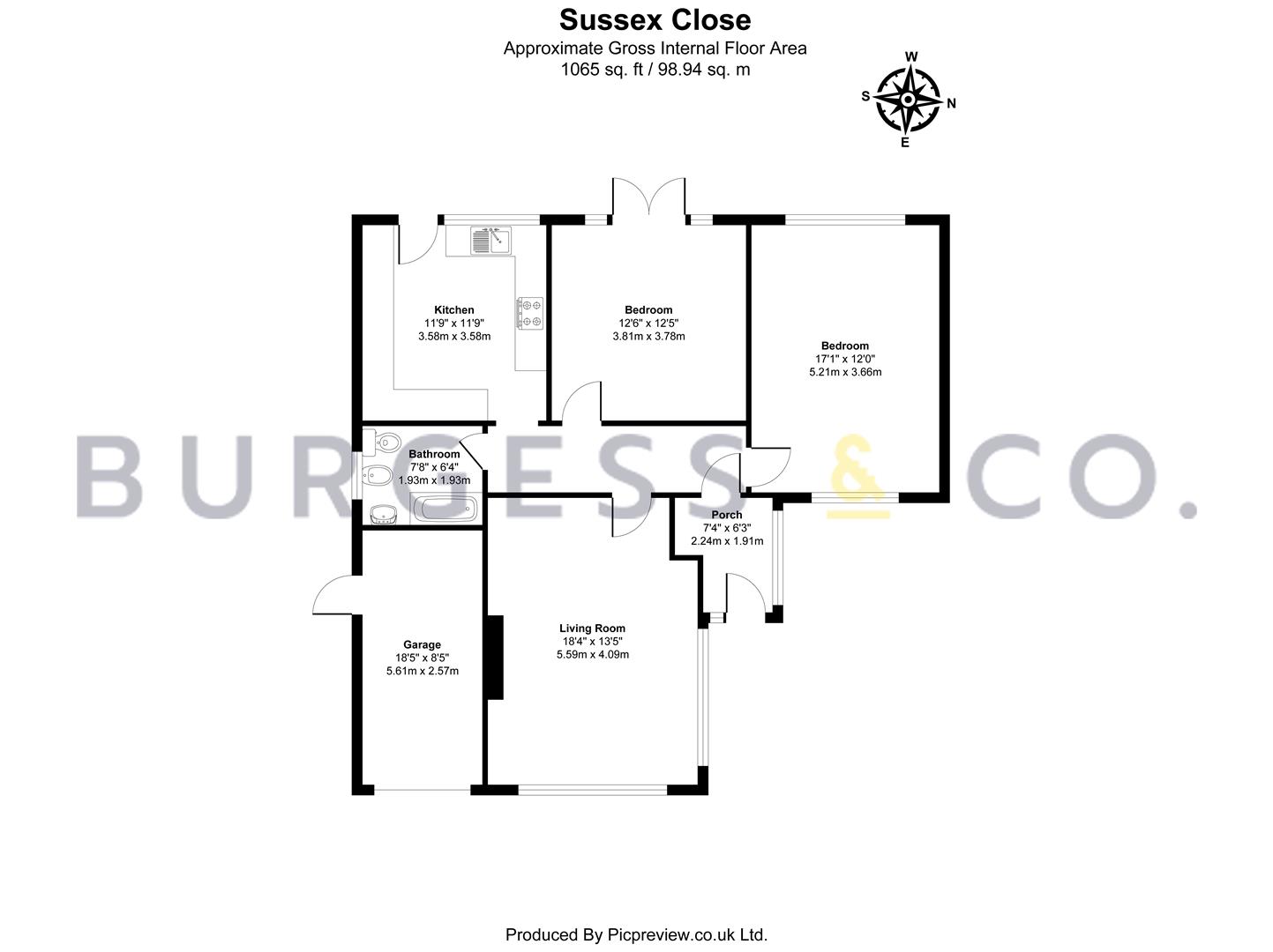 10, Sussex Close, Bexhill-On-Sea floorplan