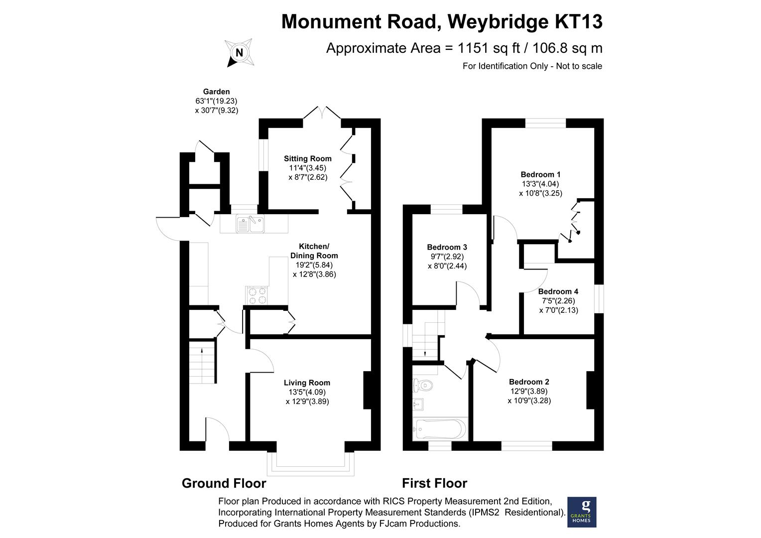 17, Monument Road, Weybridge floorplan