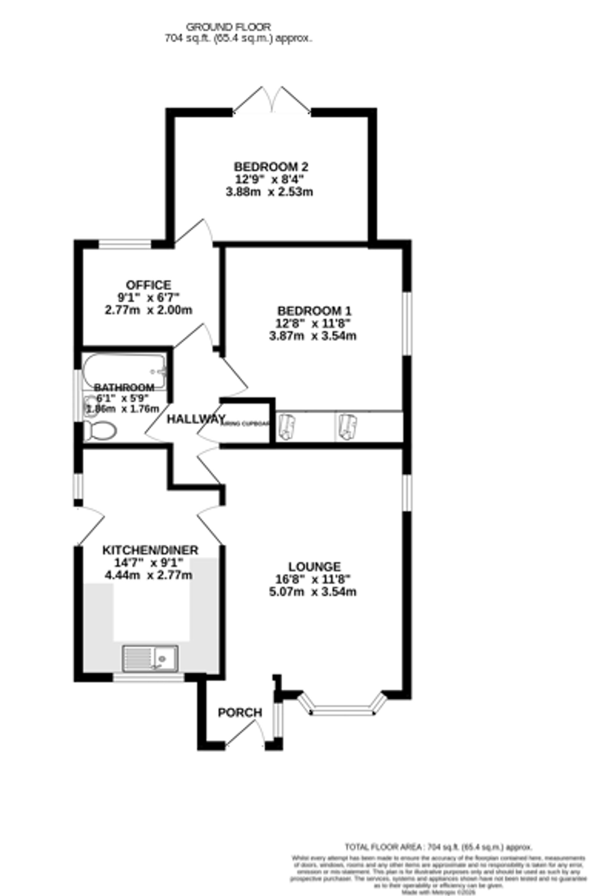 3 Padgate Close, Leicester floorplan