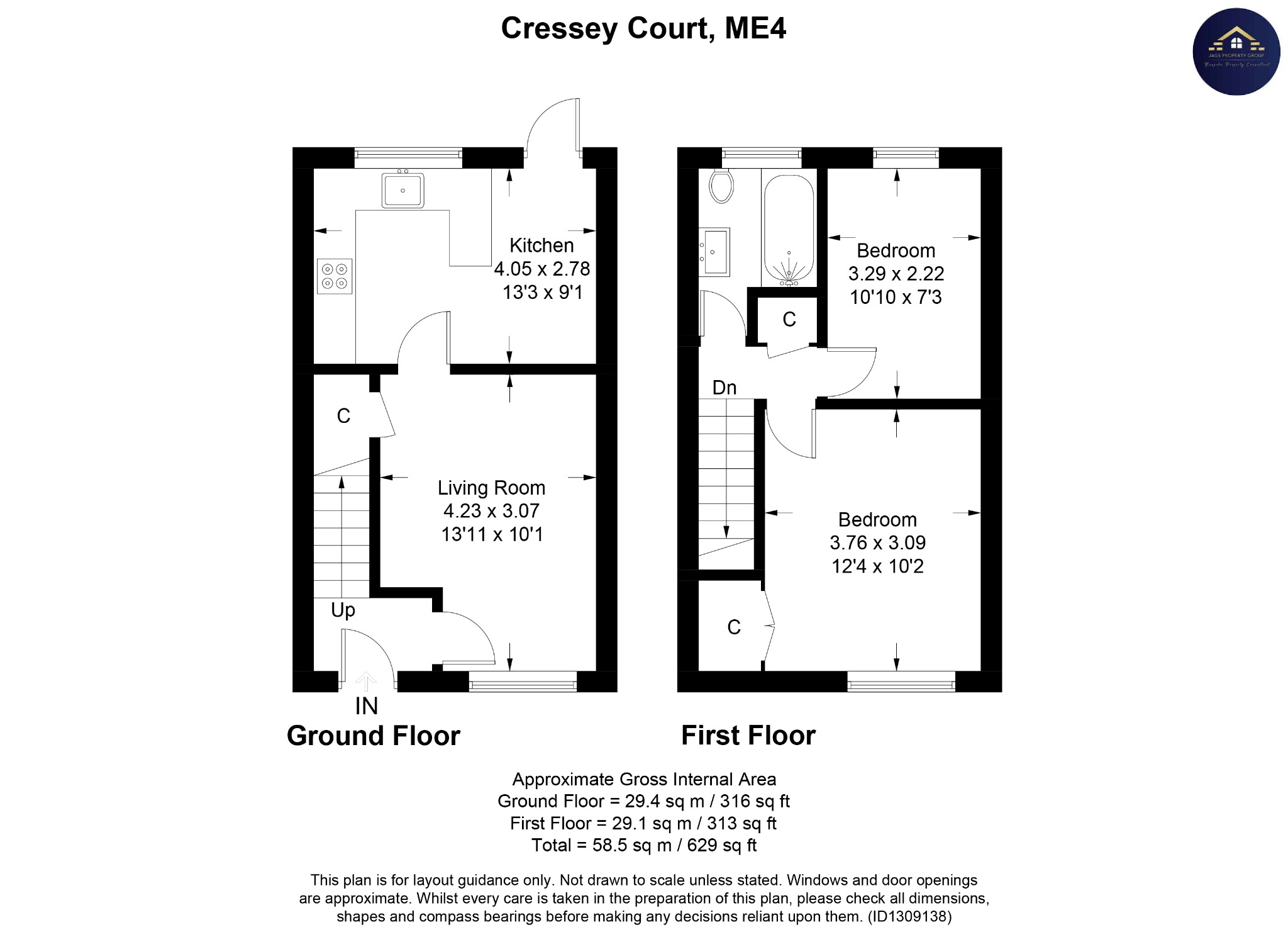 19 Cressey Court, Chatham, Kent floorplan