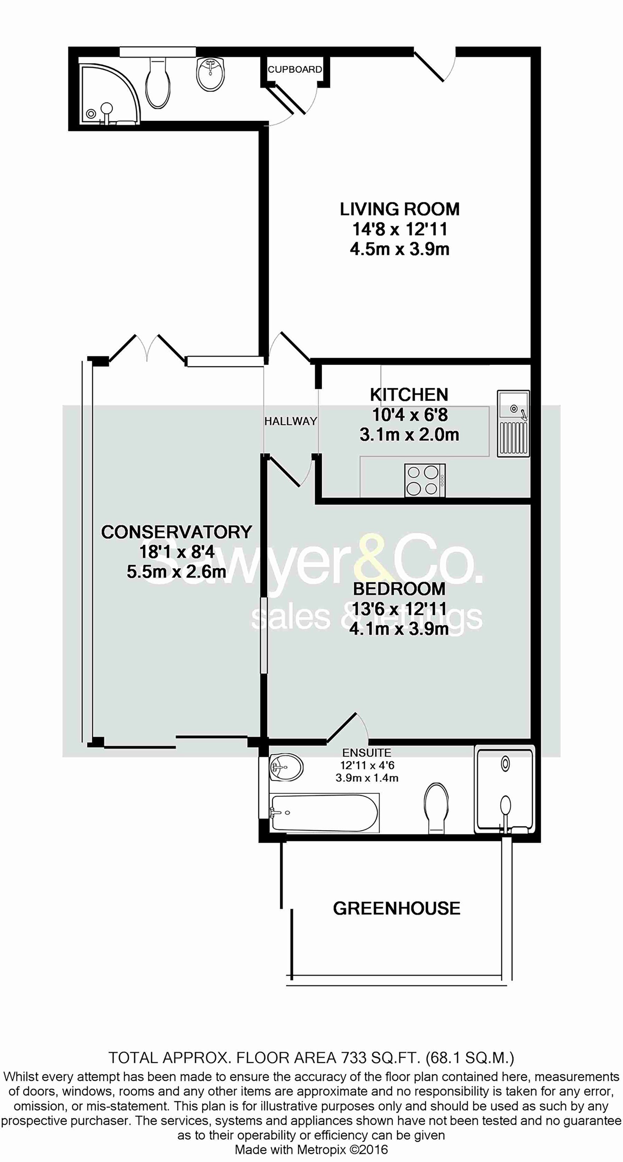Flat 1, 6 Wilbury Road, Hove floorplan