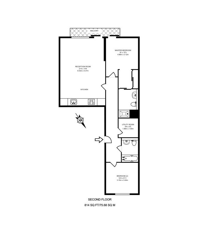 Flat 4, 83, Abbey Road, London floorplan