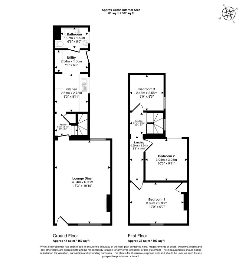 2, Queen Street, Spalding floorplan