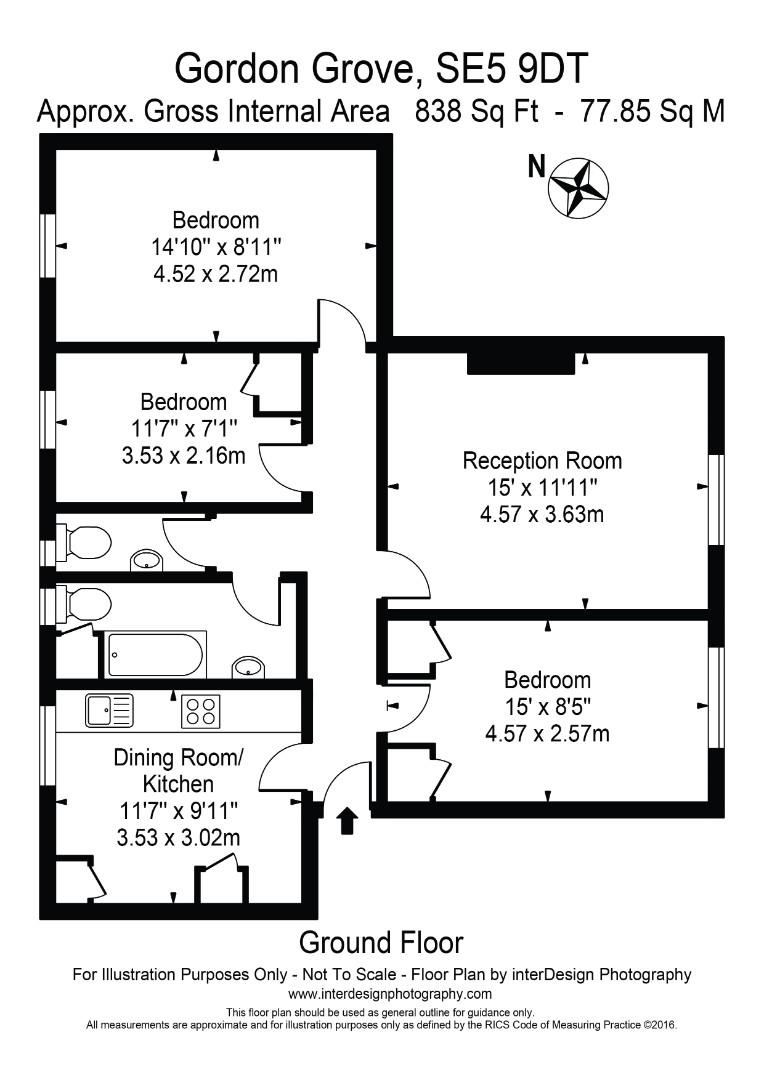1B, Gordon Grove, London floorplan