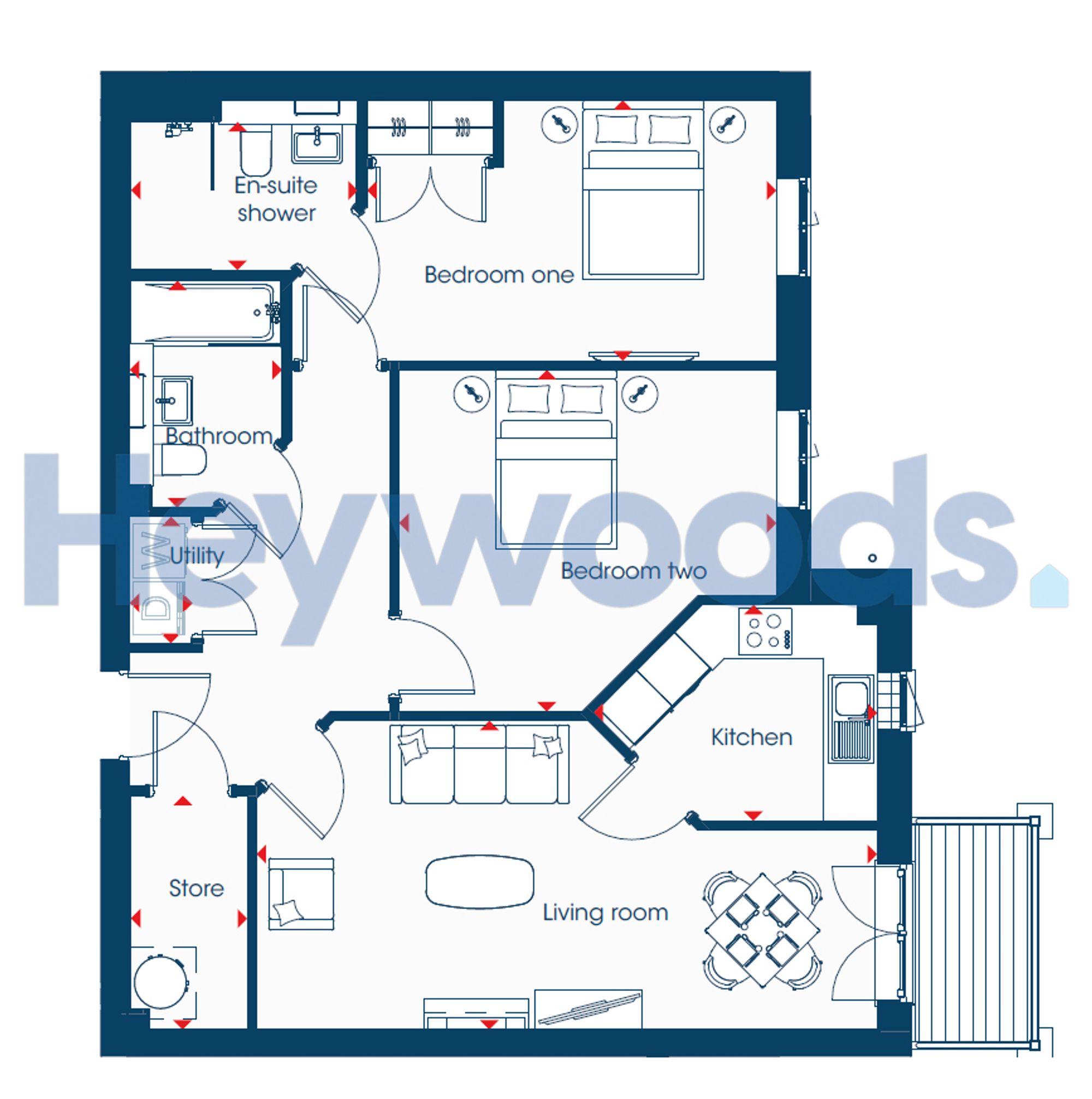 Apt 53 Brookfields House, Clayton Road, Staffs floorplan