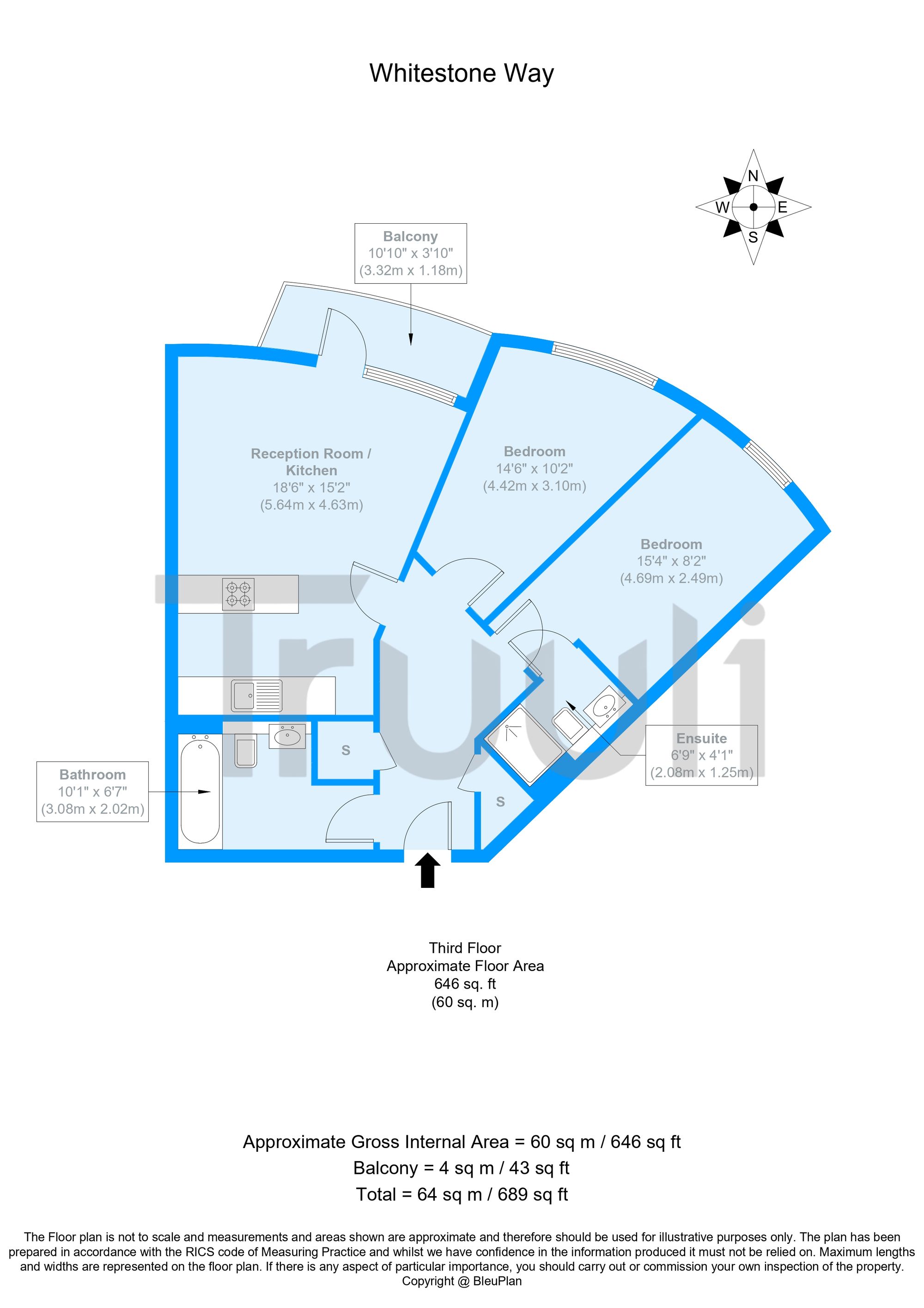 Apt 177, Peebles Court, Croydon floorplan