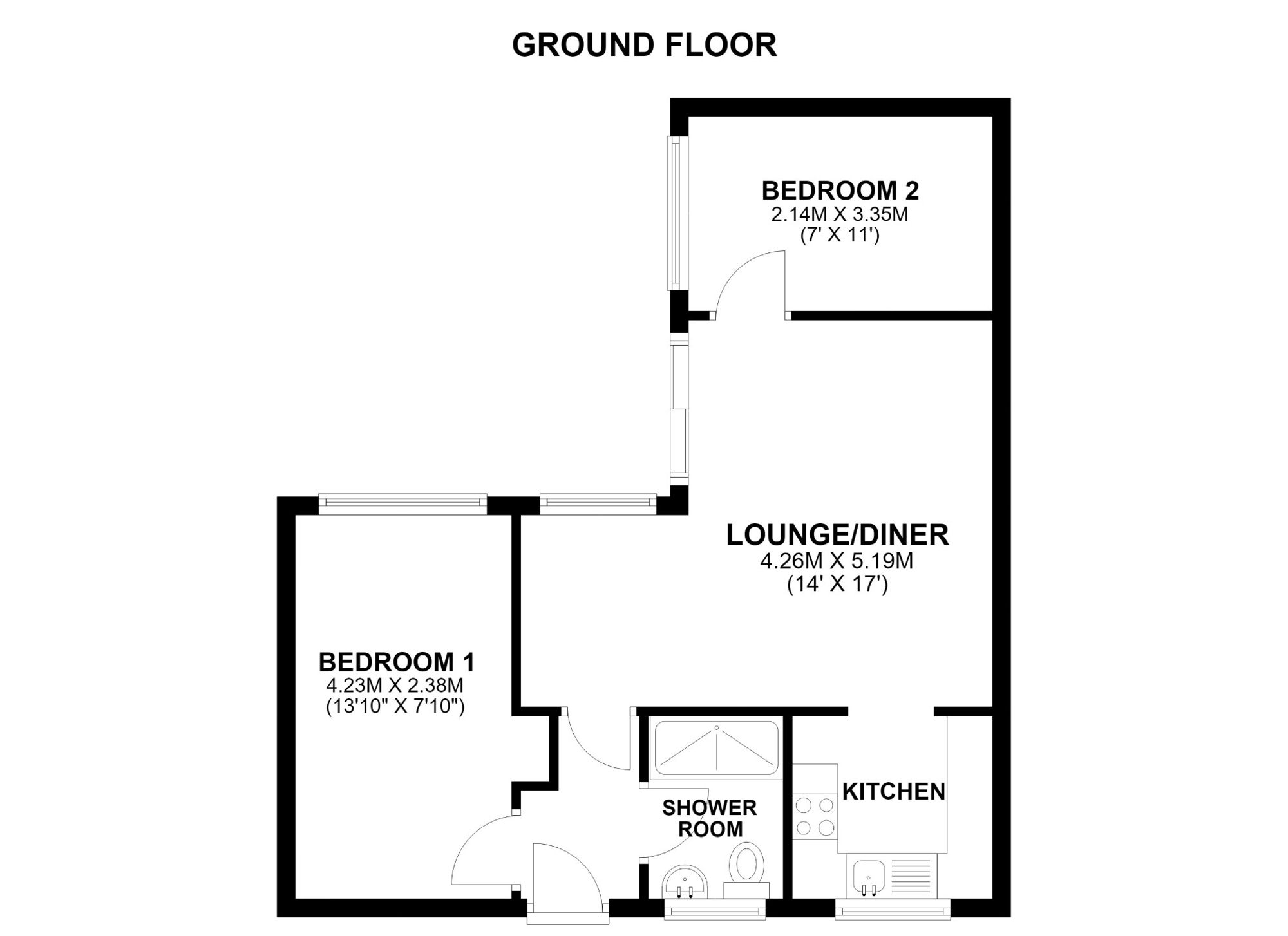 45 Trem-y-Mor, Bridgend floorplan