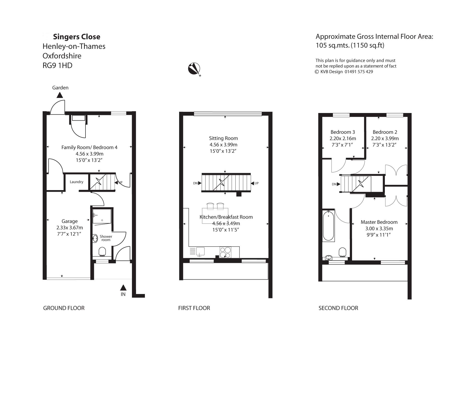 3 Bedrooms Town house to rent in Singers Close, Henley-On-Thames RG9