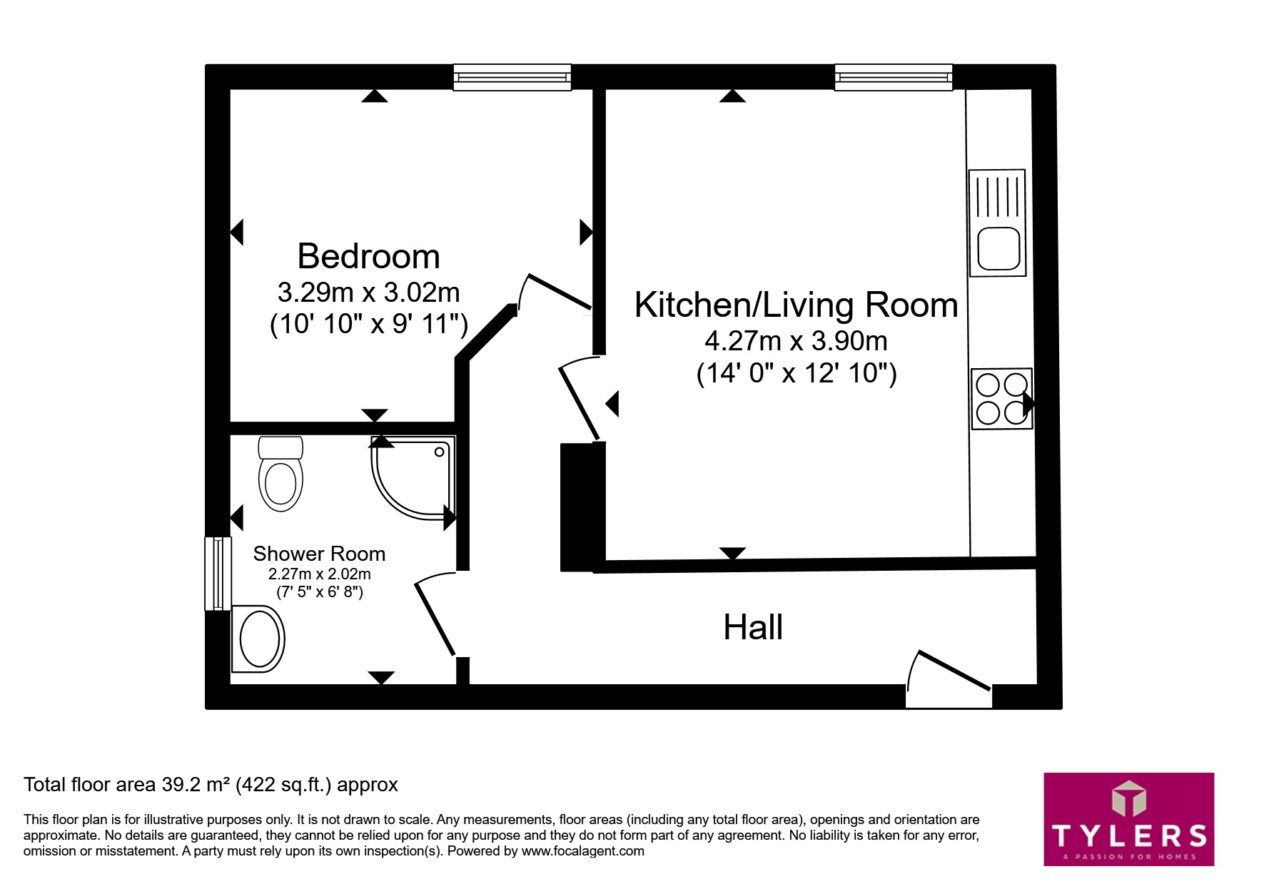 Flat 6, The Grosvenor, 146, High Street, Newmarket floorplan