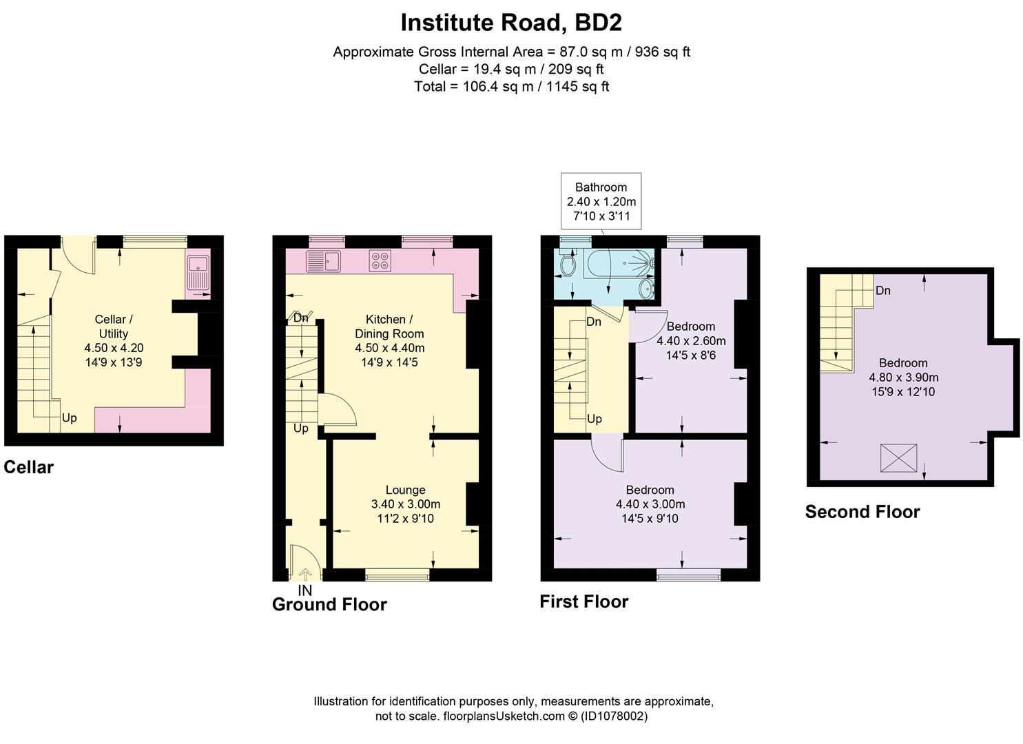 34, Institute Road, Bradford floorplan
