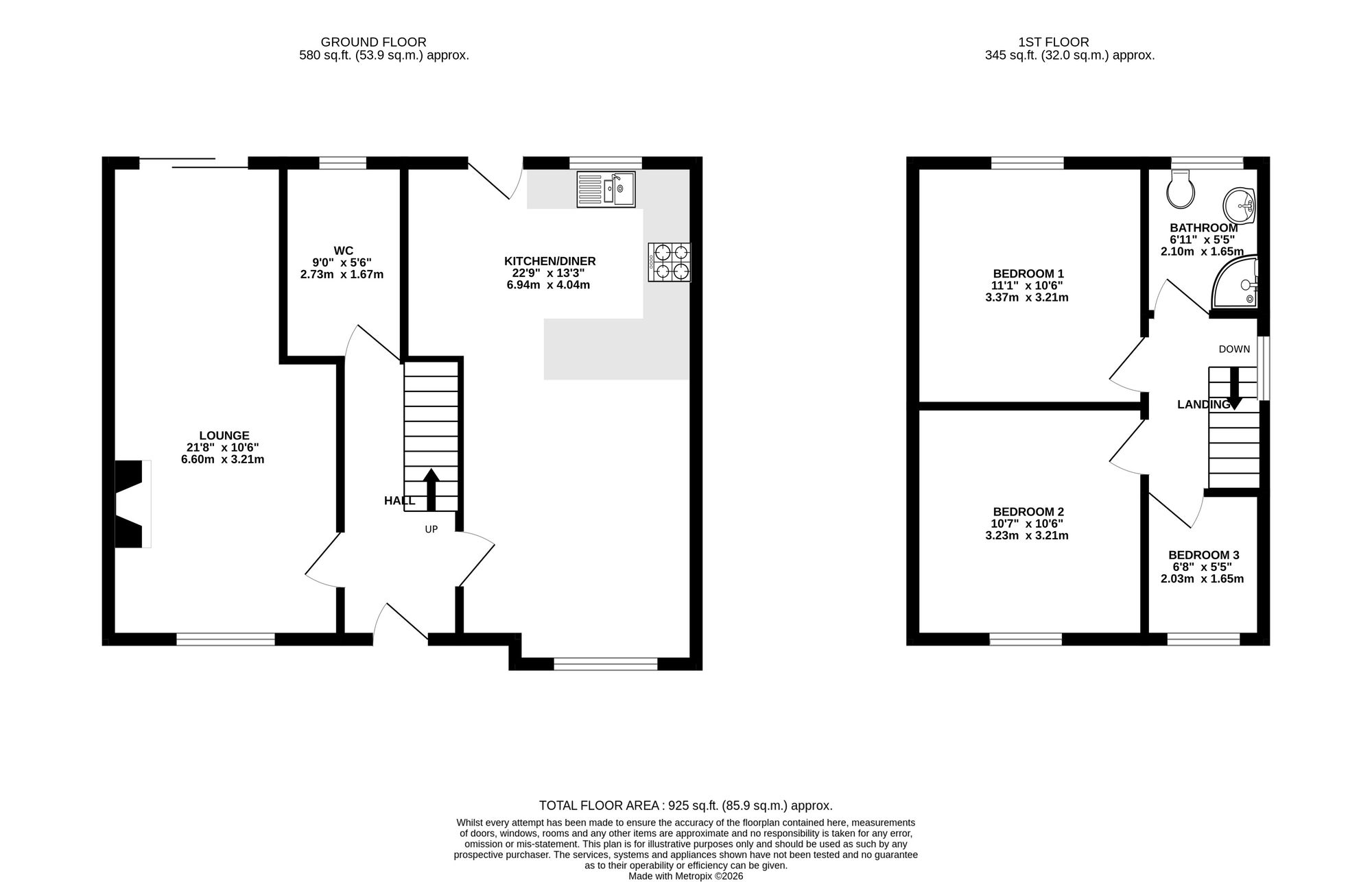 22 Tythorn Drive, Wigston floorplan