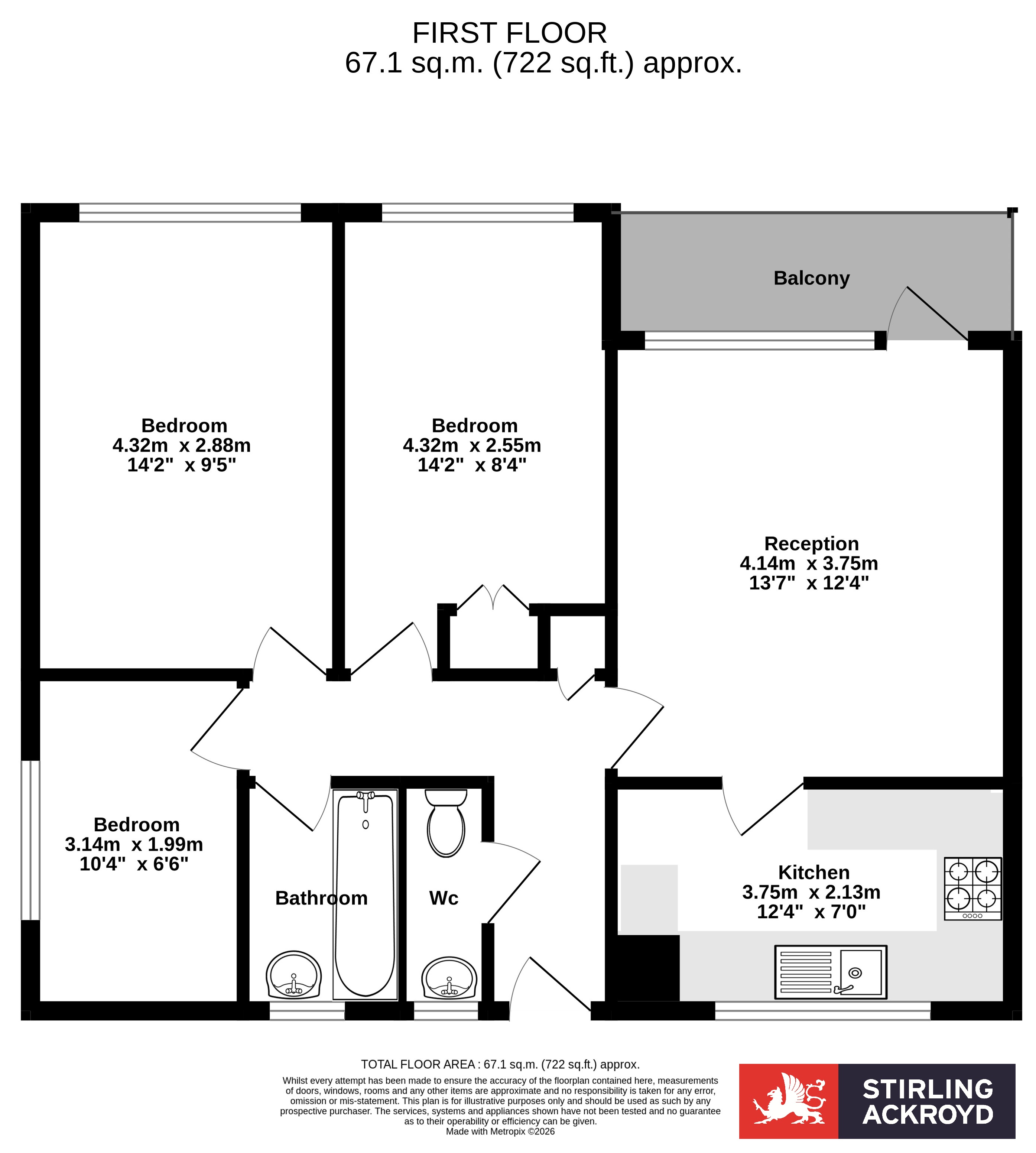 Flat 6, Debdale House,, Whiston Road, London floorplan