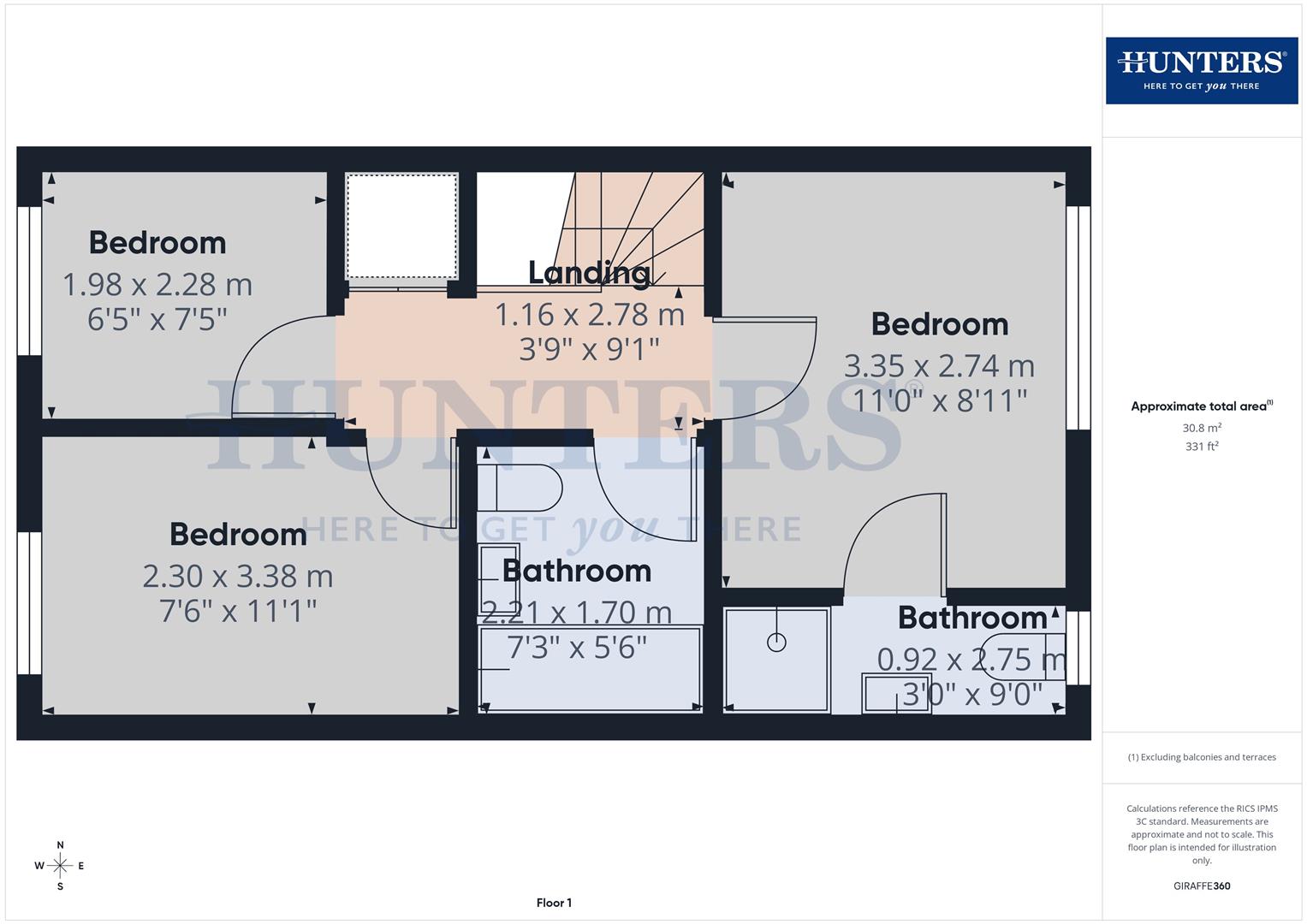 3, West Row, Consett floorplan