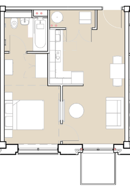 A.01.08,, The Vauxhall Residences, Liverpool floorplan