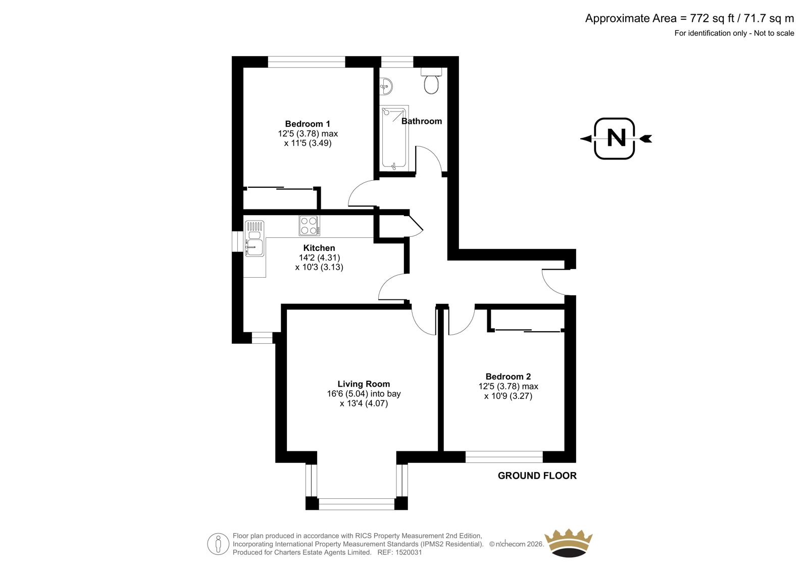 Flat C1, Belvedere, 152-158, Dyke Road, East Sussex floorplan