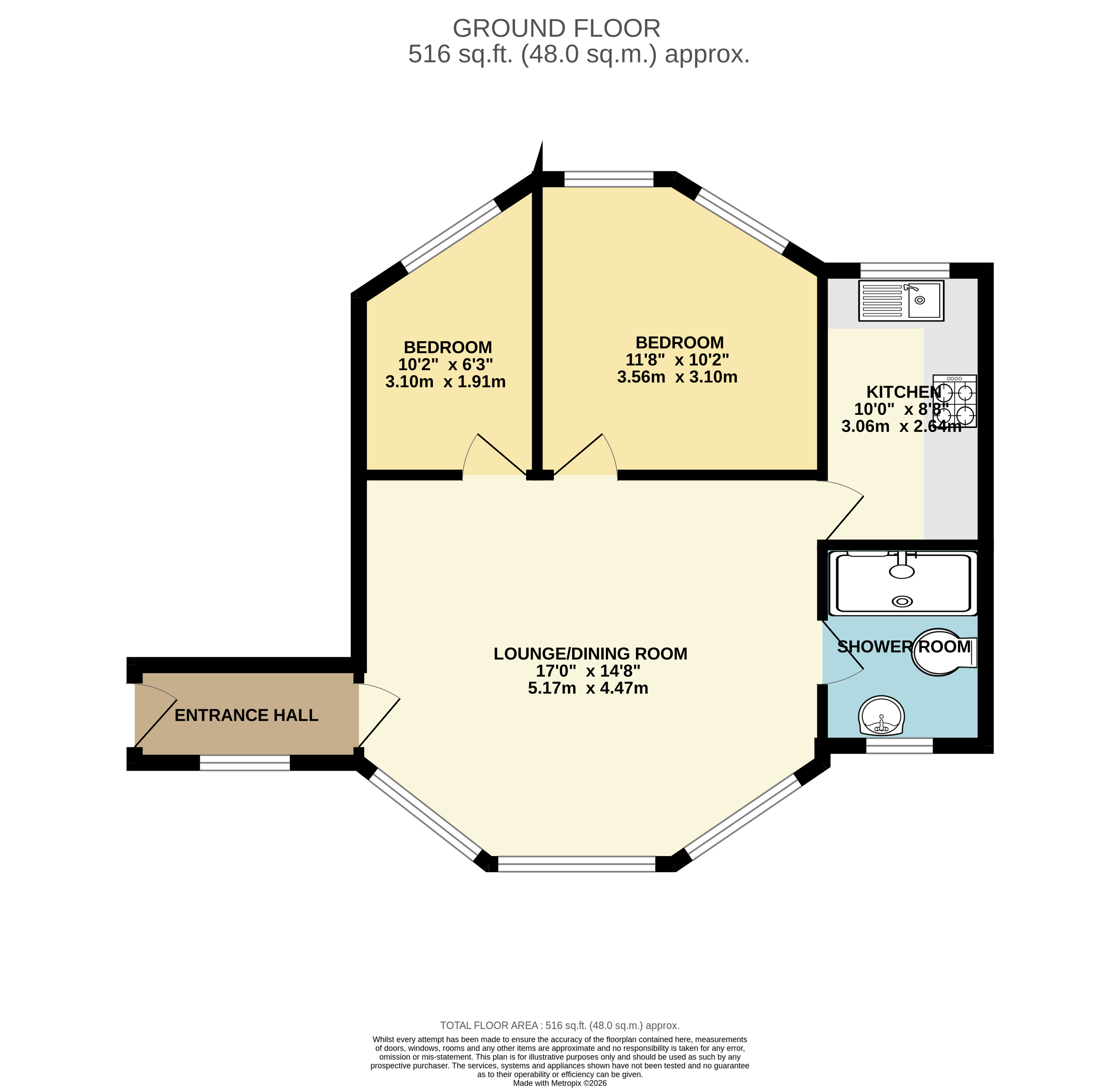 Flat 14 William House Court, Eden Vale Road, Westbury floorplan