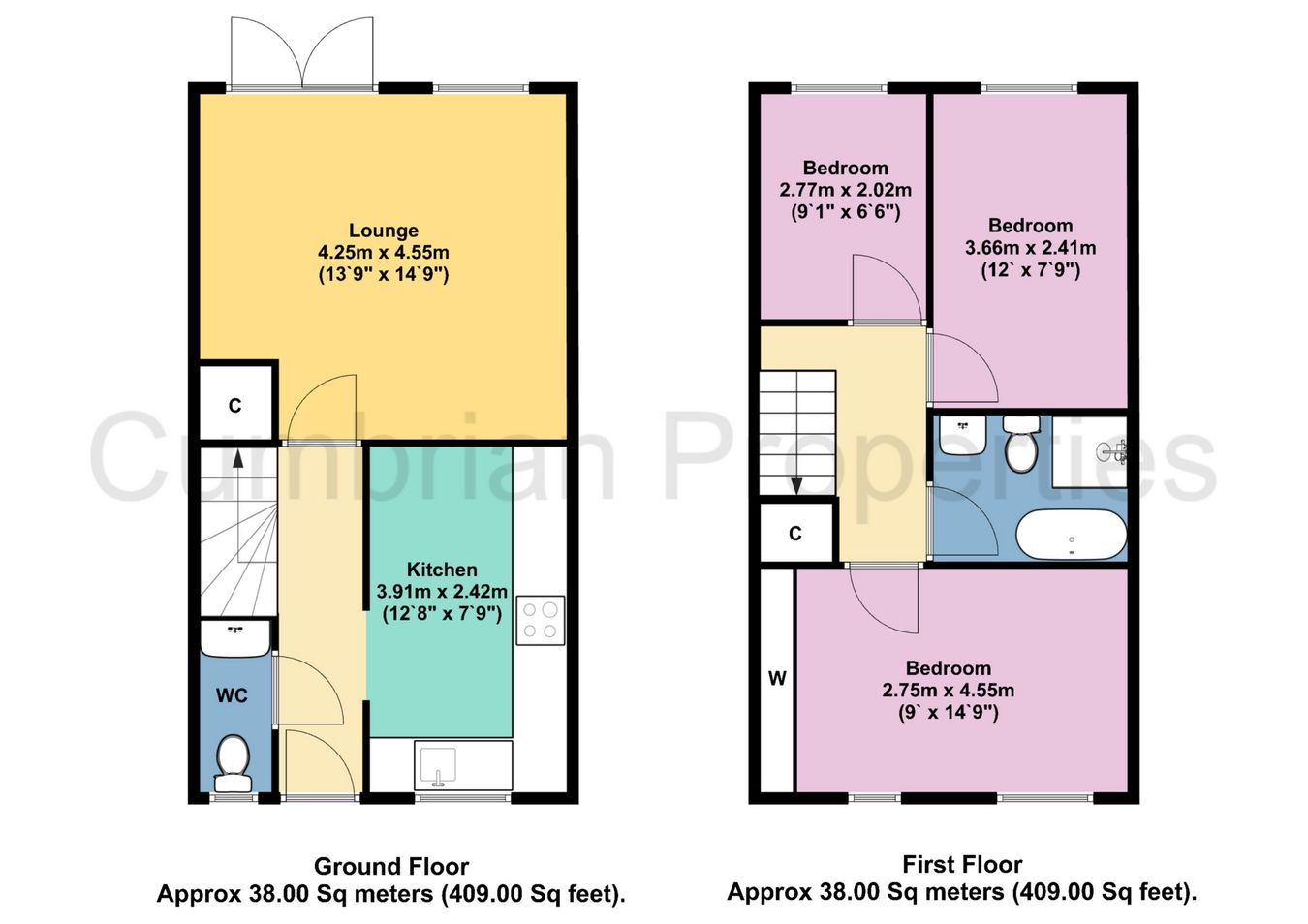 100, Brookside, Carlisle floorplan