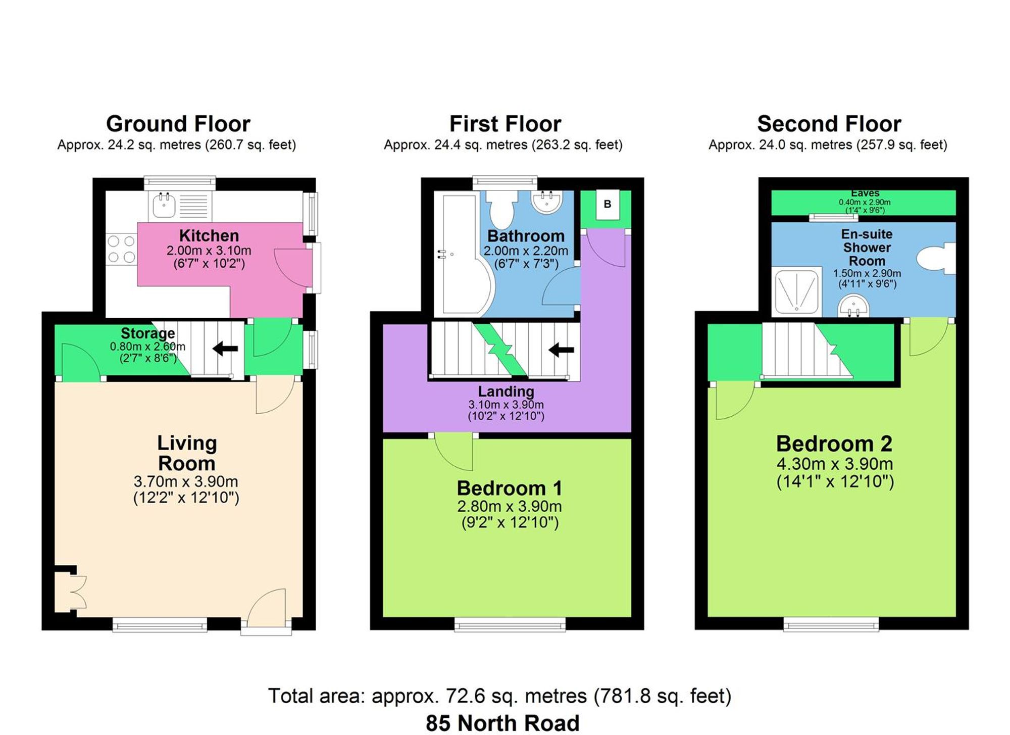 85 North Road, Chesterfield floorplan