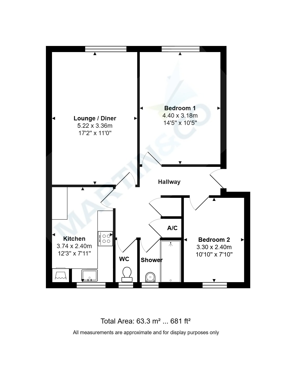 Flat 6 Westbury Court, Bournemouth Road, Poole floorplan