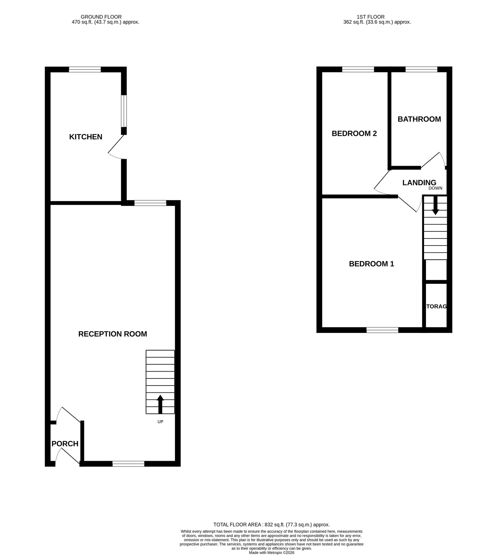 6, Rose Place, Accrington floorplan