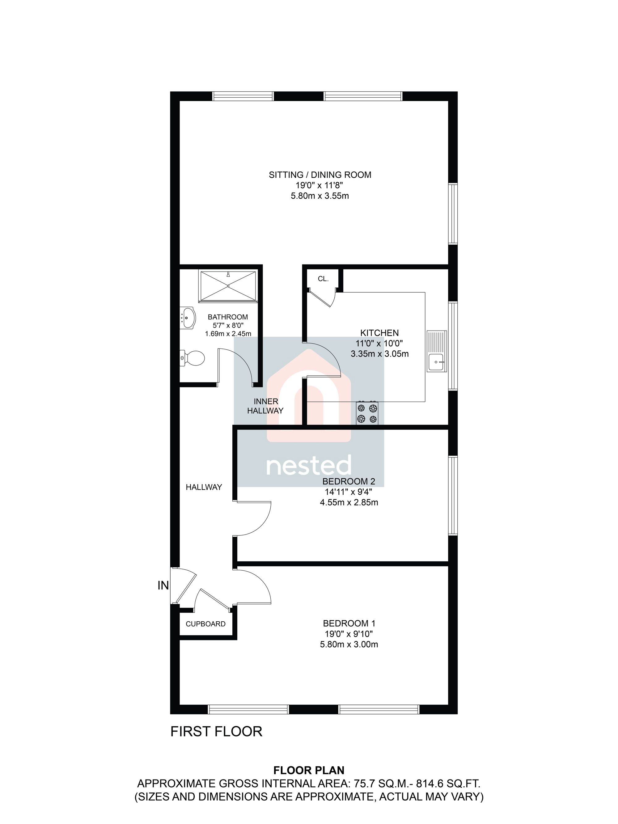 1 Solent View Court Milford Road, Lymington floorplan