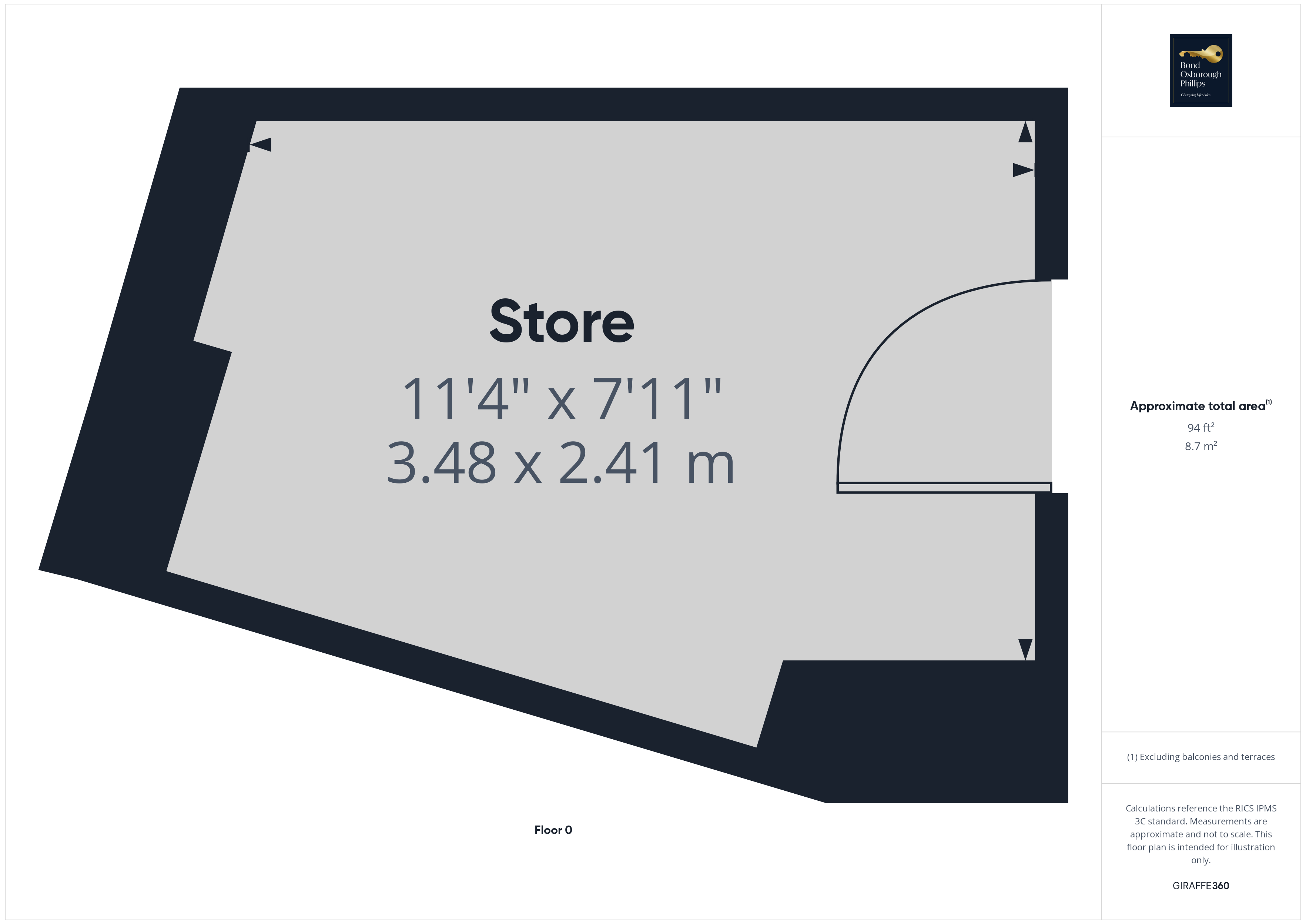 Apartment 4, Gluvian House,, Gonvena Hill, Cornwall floorplan