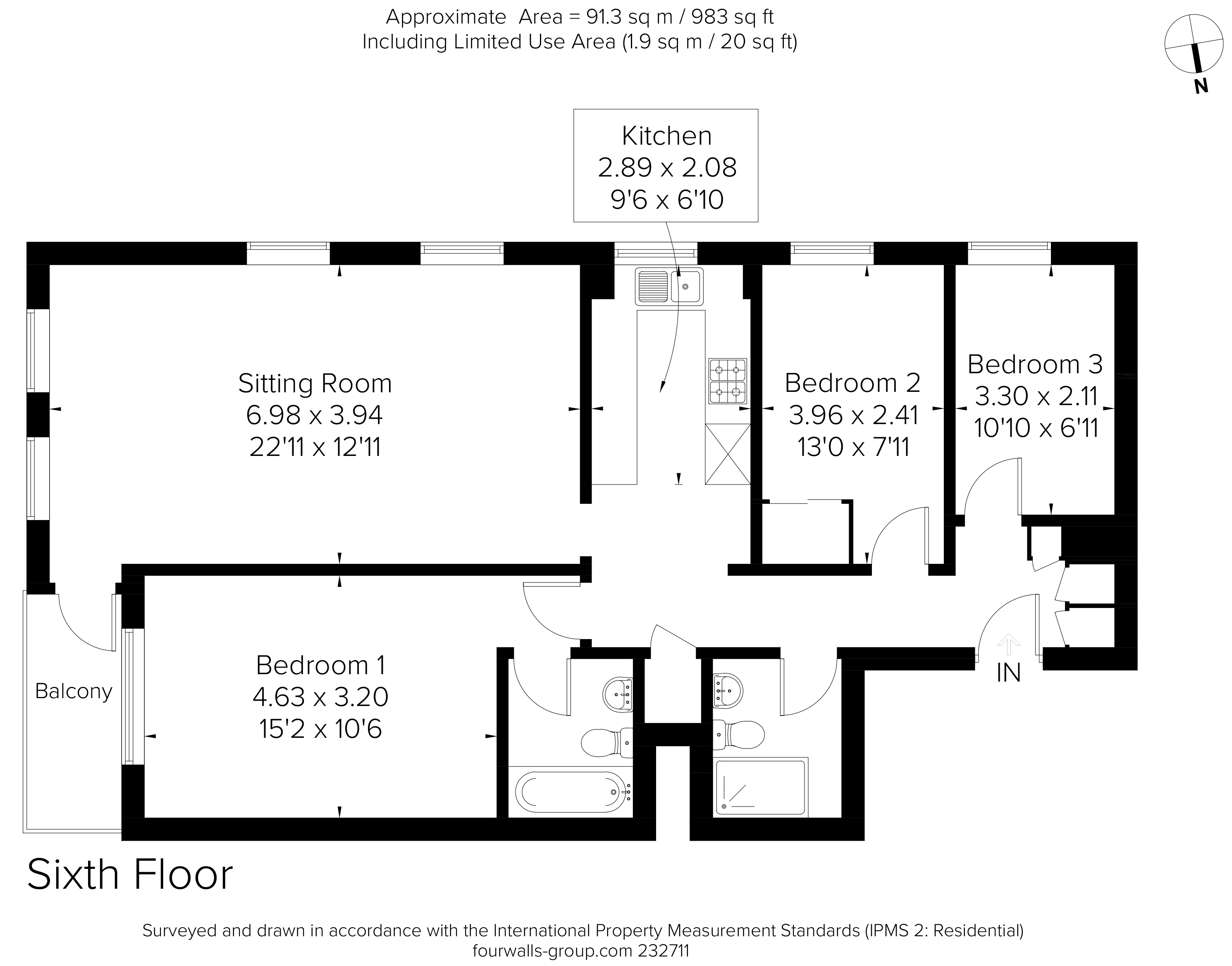 3 Bedrooms Flat to rent in Grand Avenue, Hove BN3