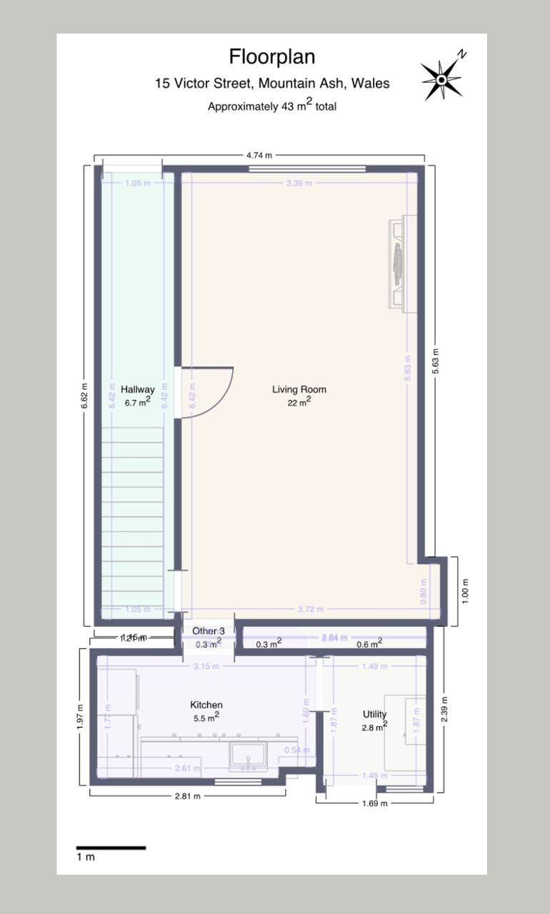 15, Victor Street, Mountain Ash floorplan