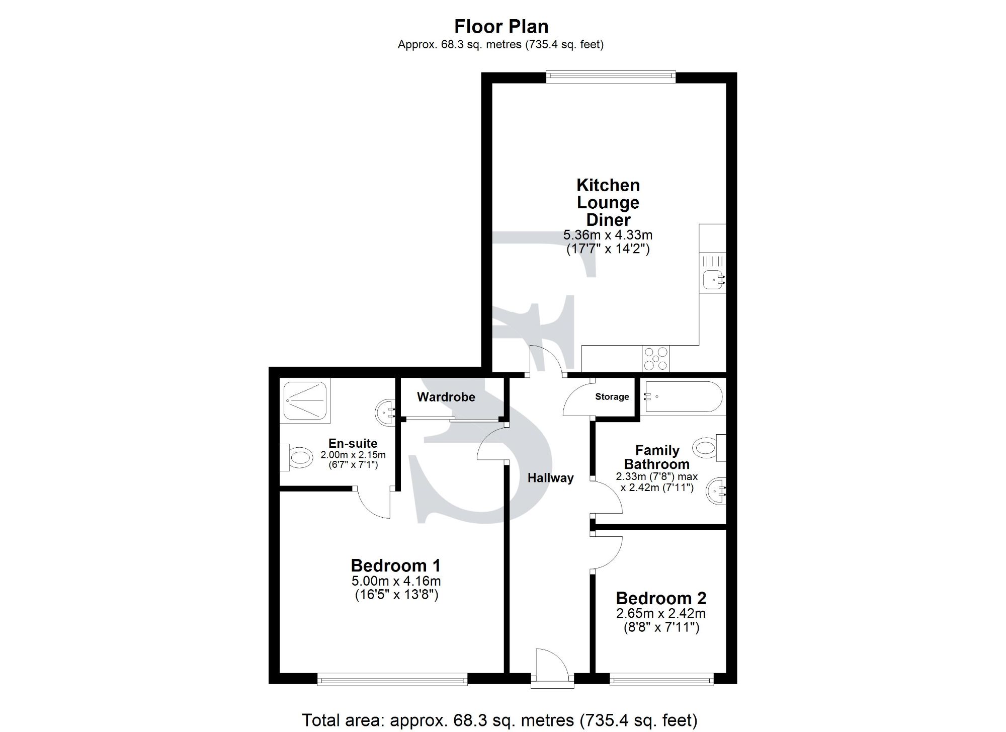 Apartment 150, Alexandra House, Leicester floorplan