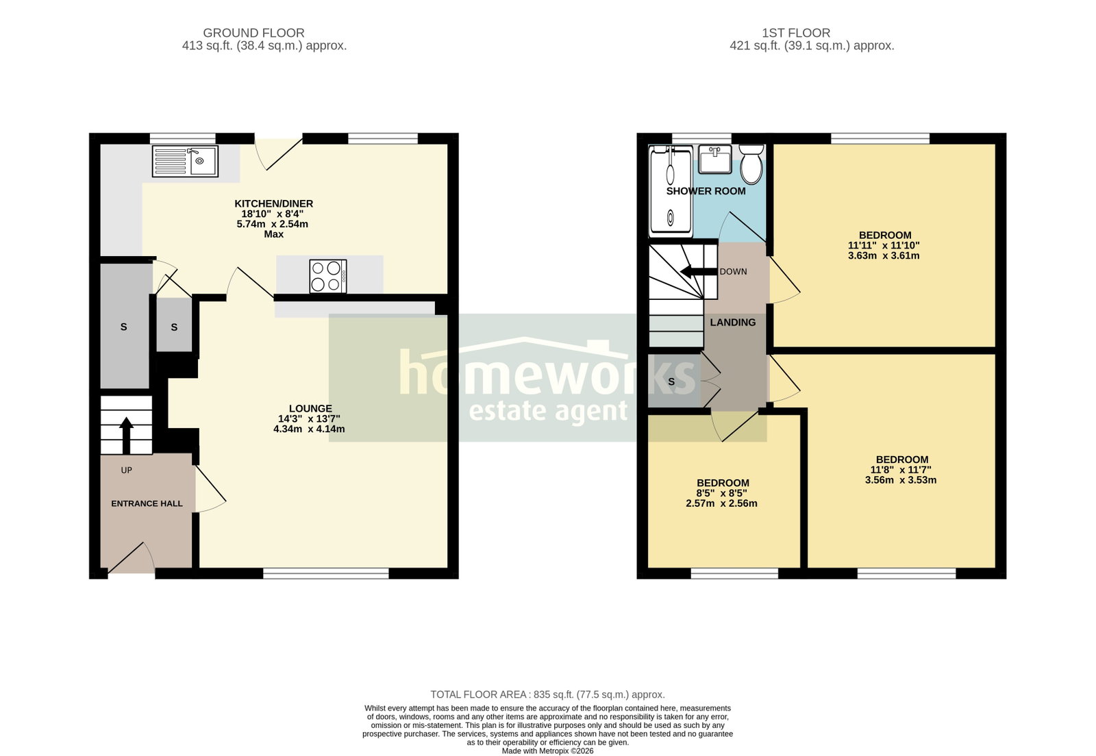 7, Churchill Court, Dereham floorplan
