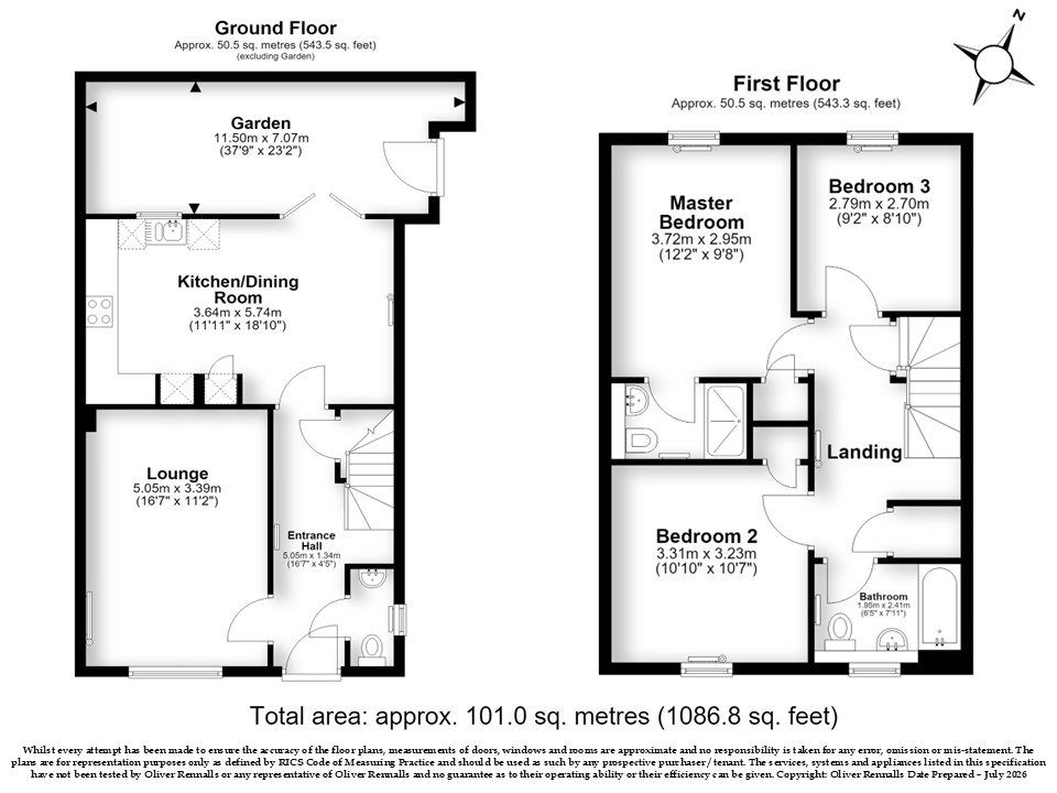 Horseshoe Close - 3 Bedrooms, Bourne End, Hertfordshire floorplan