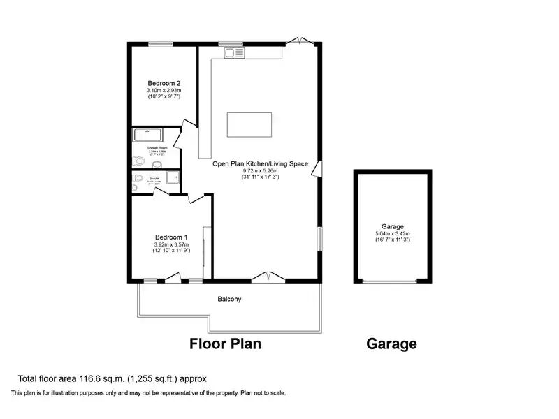 Flat 2 Plantation View, College Road Wolborough Hill, Newton Abbot floorplan