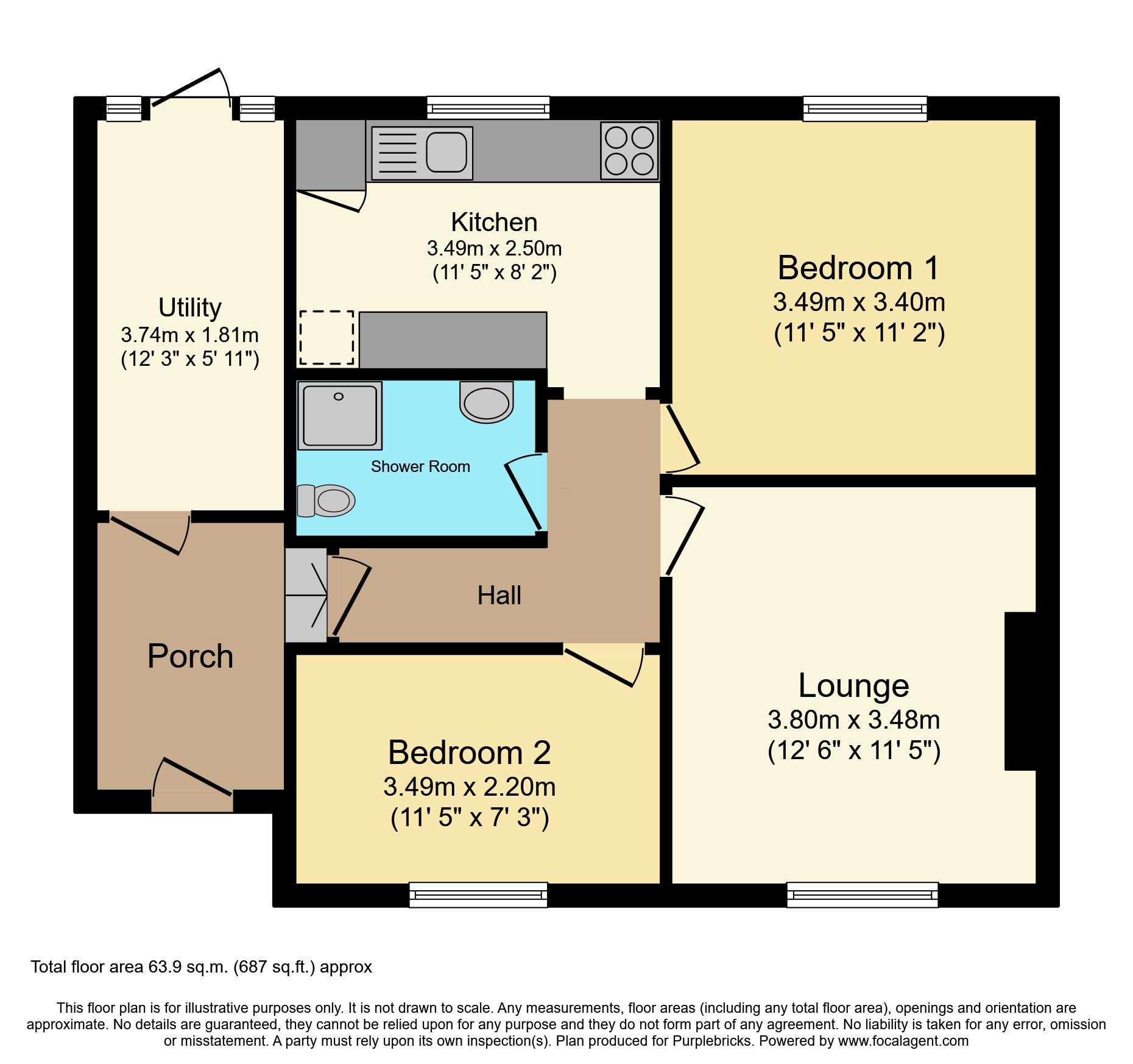 1, Quantock Close, Bridgwater floorplan