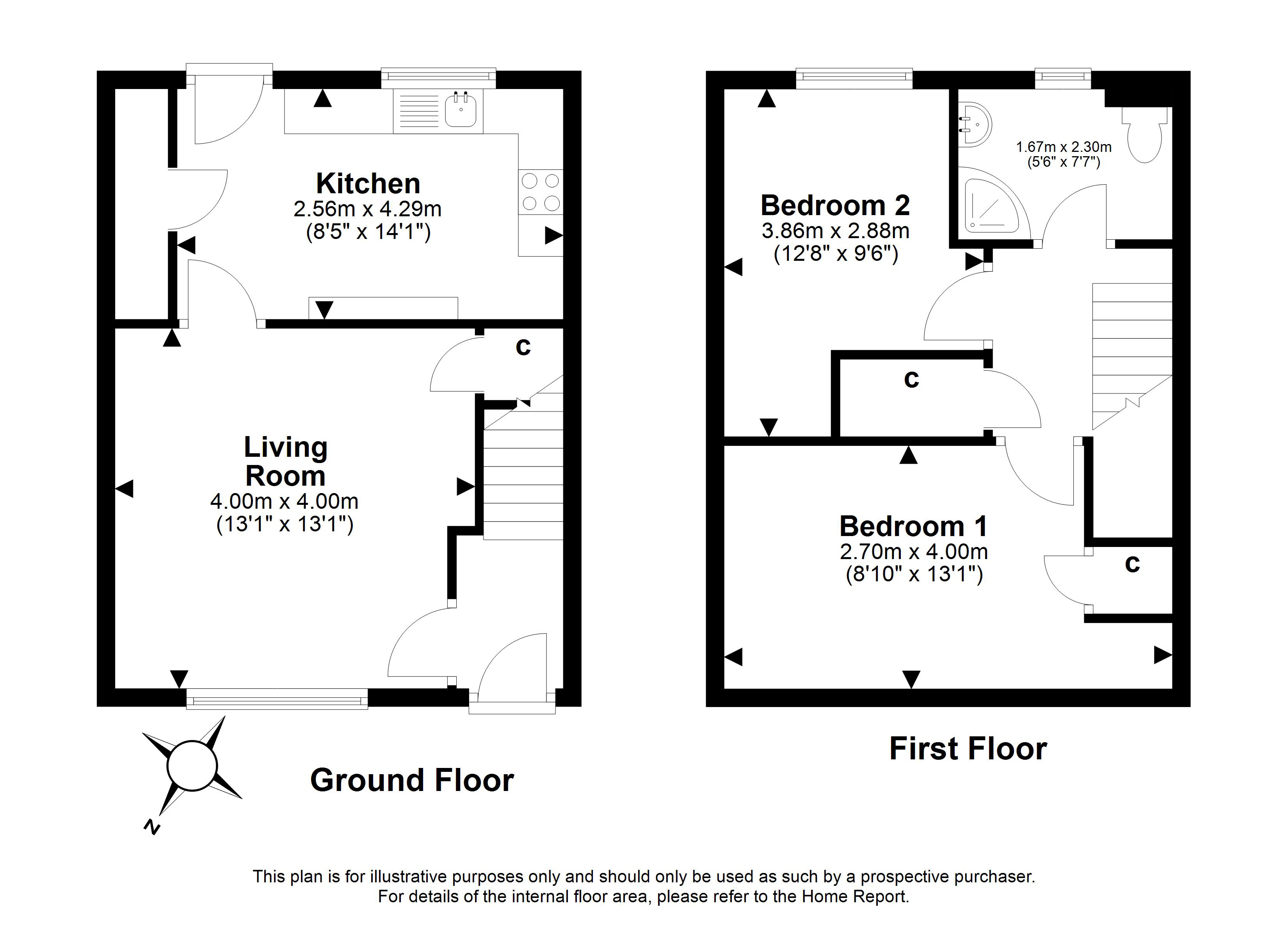 20B, Saughton Mains Gardens, Edinburgh floorplan