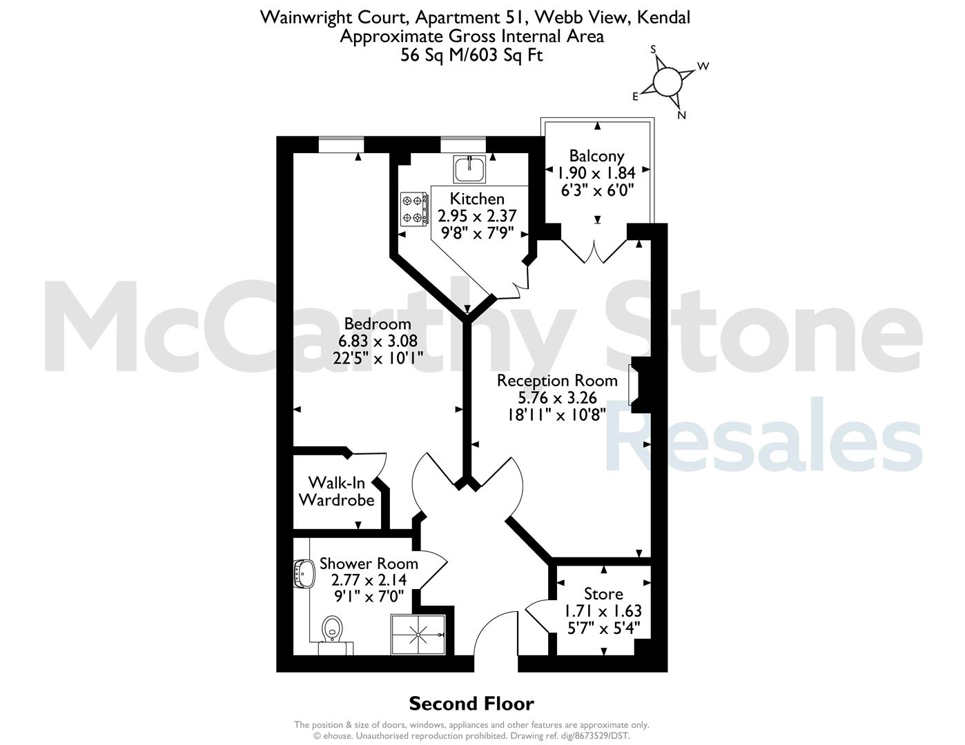 51 Wainwright Court, Webb View, Kendal floorplan