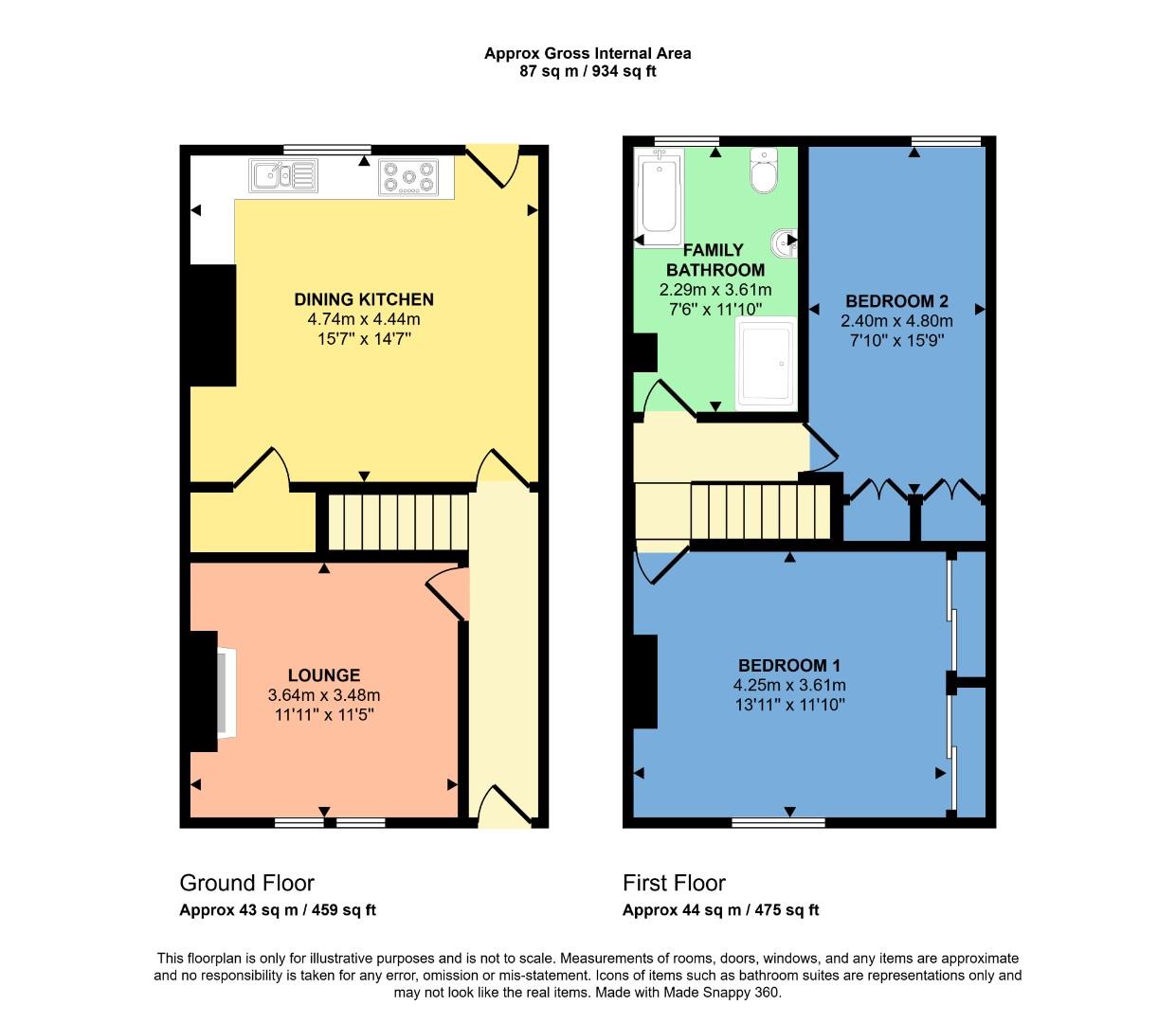 349, Lees Hall Road, Dewsbury floorplan